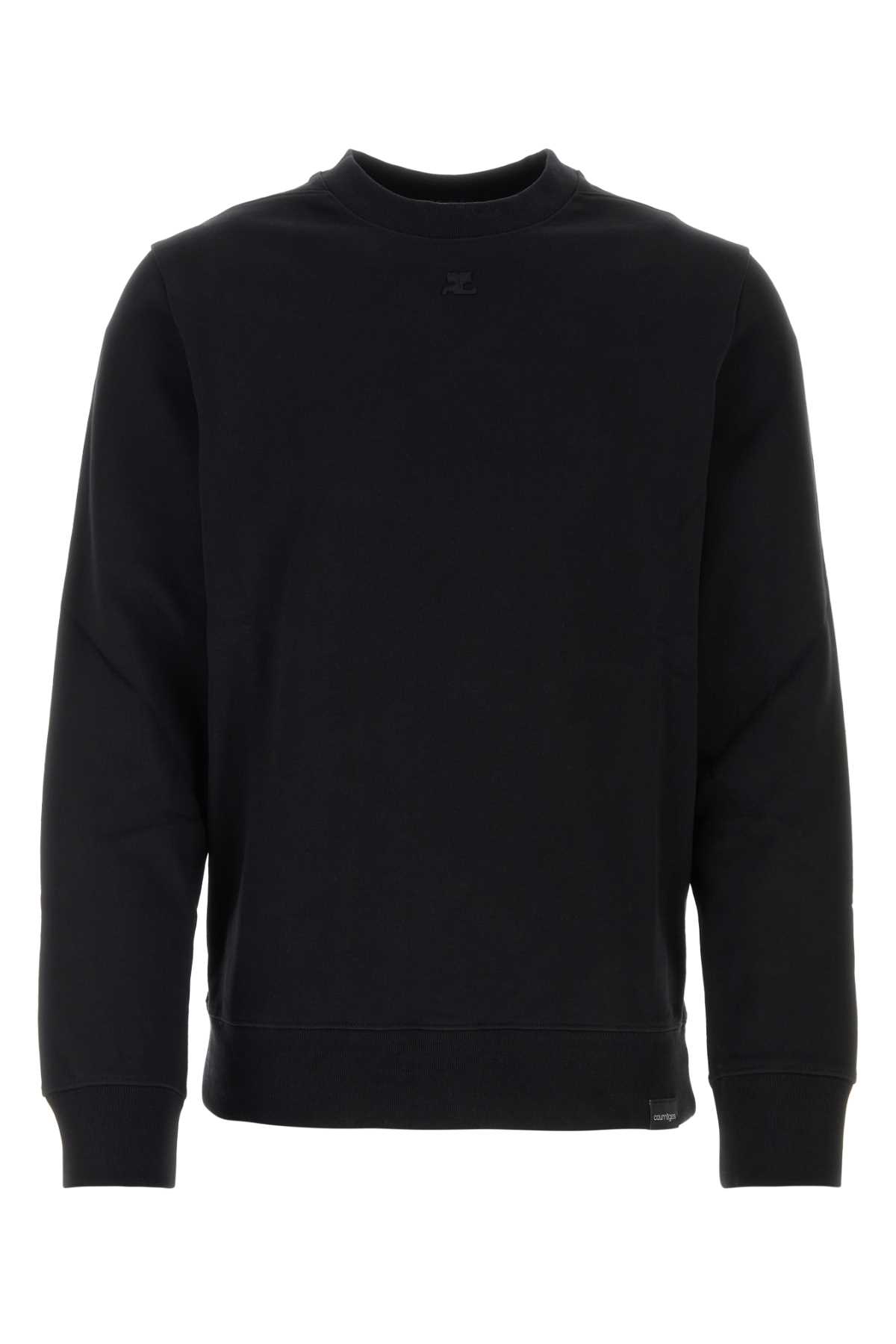Courrèges Black Cotton Sweatshirt