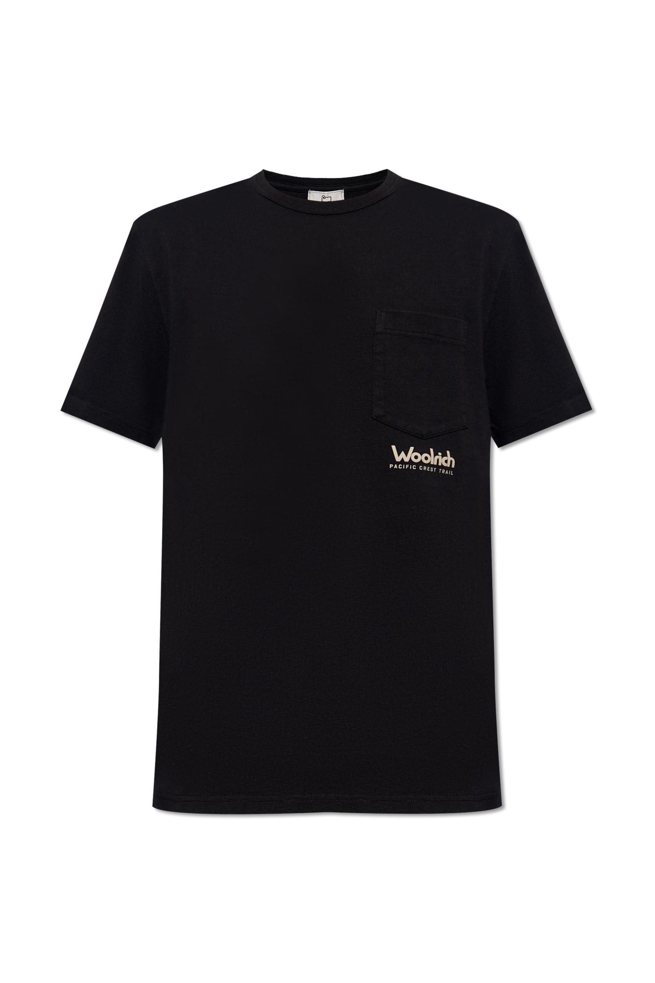 Shop Woolrich T-shirt With Logo In Nero