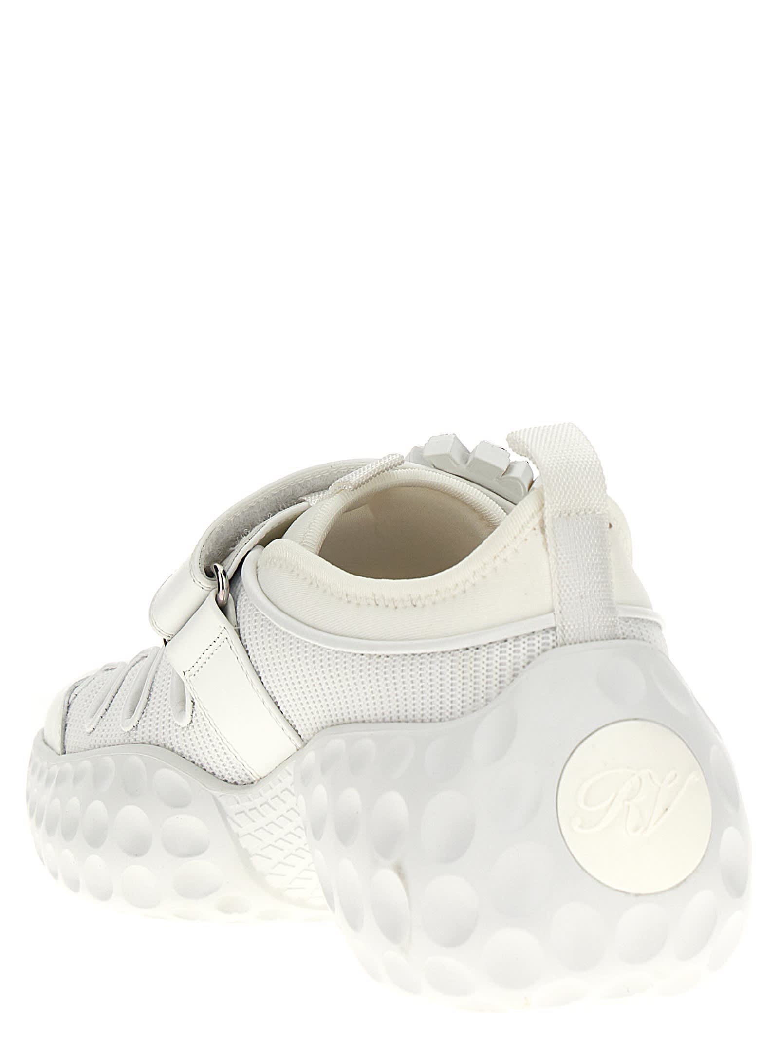 Shop Roger Vivier Viv Run Light Trekky Sneakers In White