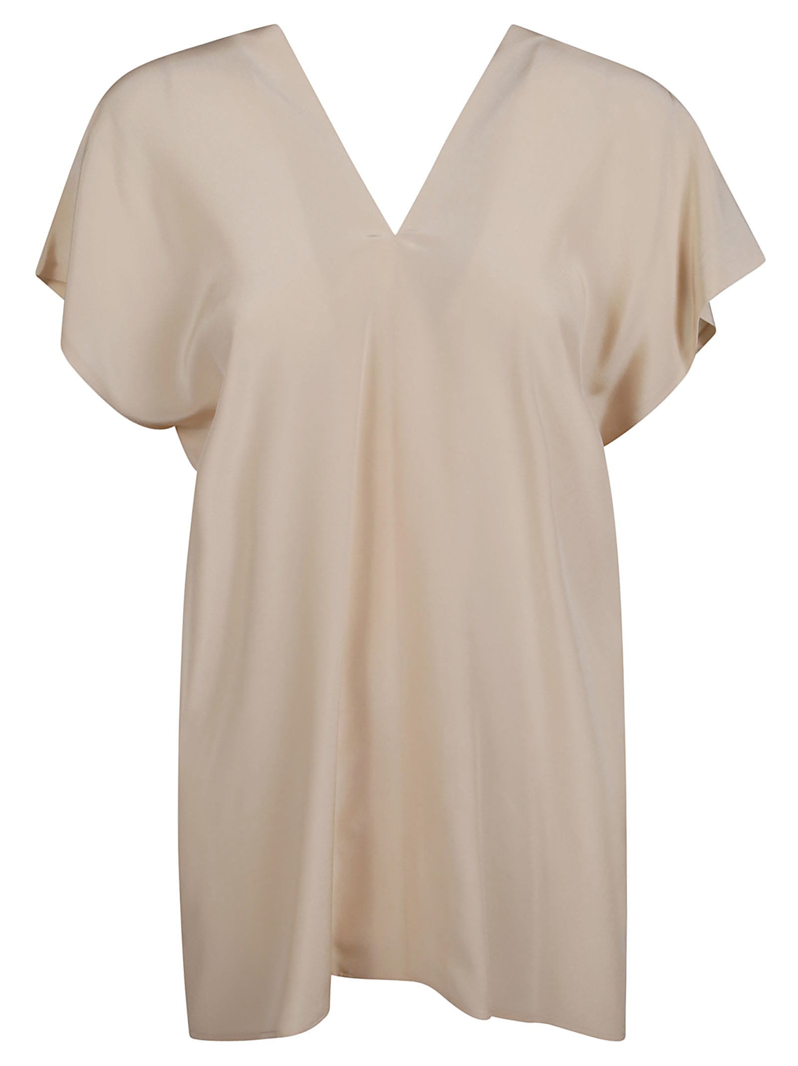 Aspesi Blush Pink Silk Crepe Top In Sand