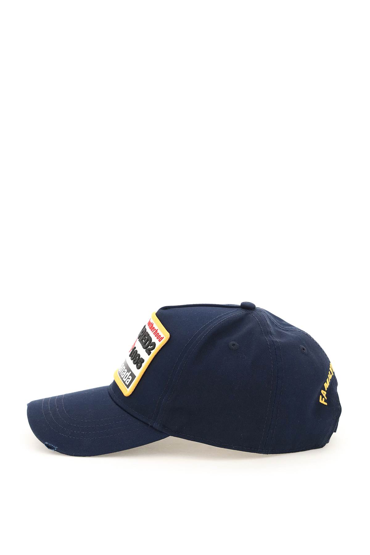 Shop Dsquared2 Baseball Hat With Logo Patch  In Blue