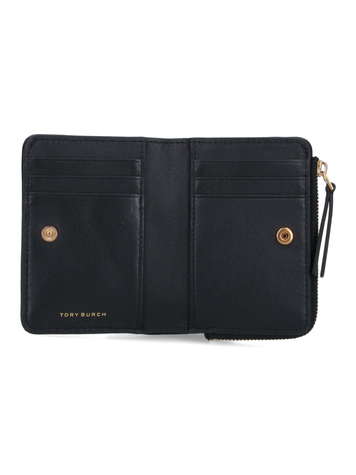 Shop Tory Burch Bi-fold Wallet Kira Moto In Black