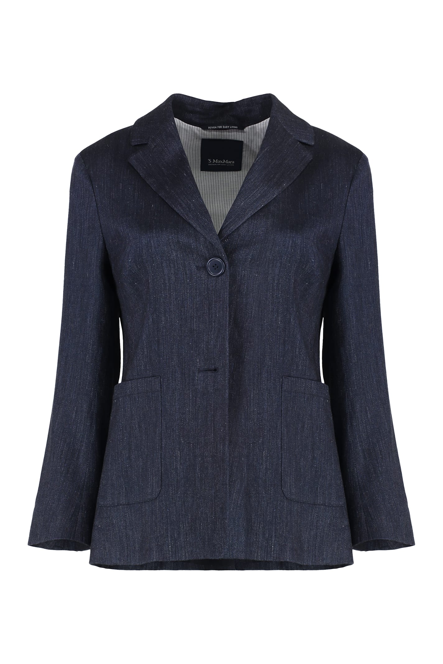 【送料&関税込】'S Max Mara Derna Linen Blazer Derna linen-blend twill blazer in blue - S Max Mara | Mytheresa