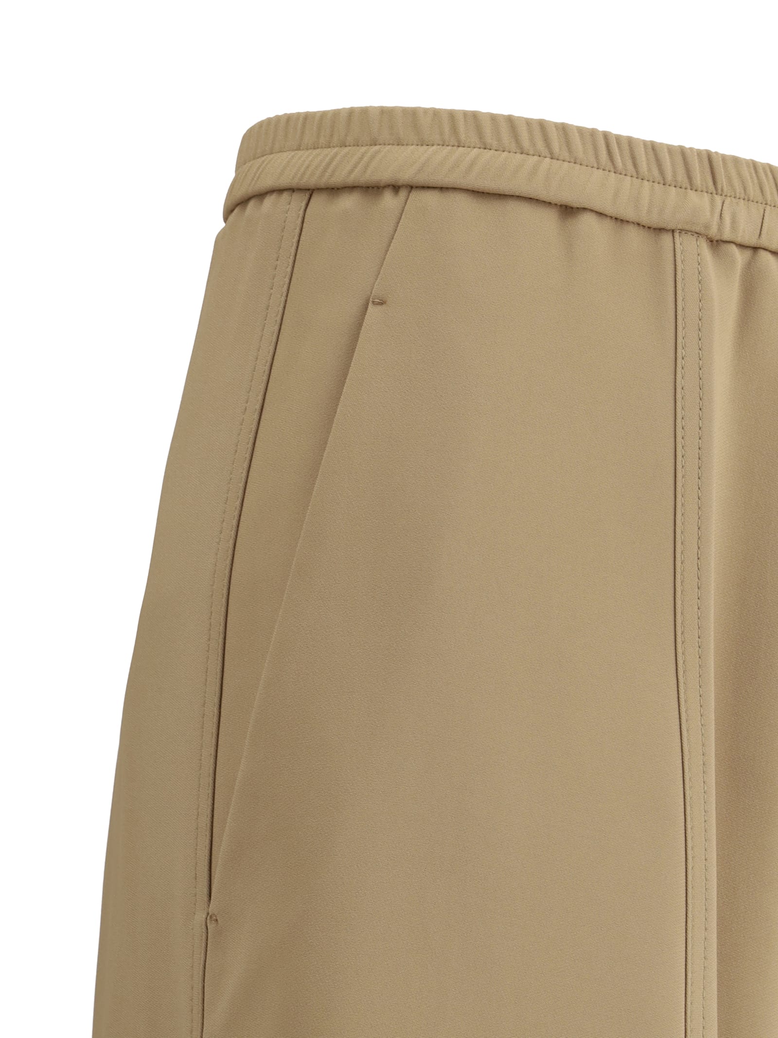 Forte Forte Elastic Waistband Cargo Pants In Dune