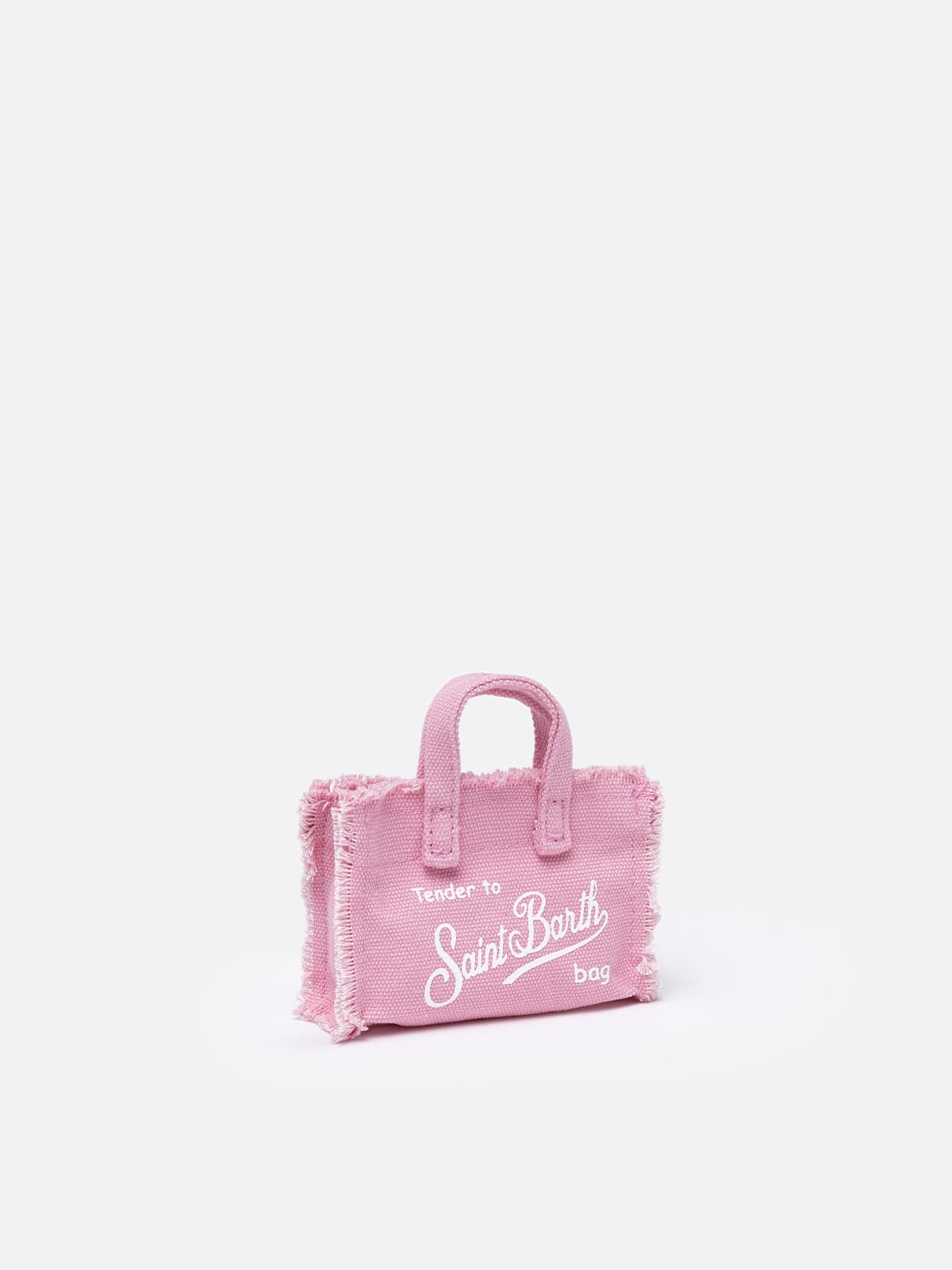 Mc2 Saint Barth Pink Cotton Canvas Key Holder In Pink