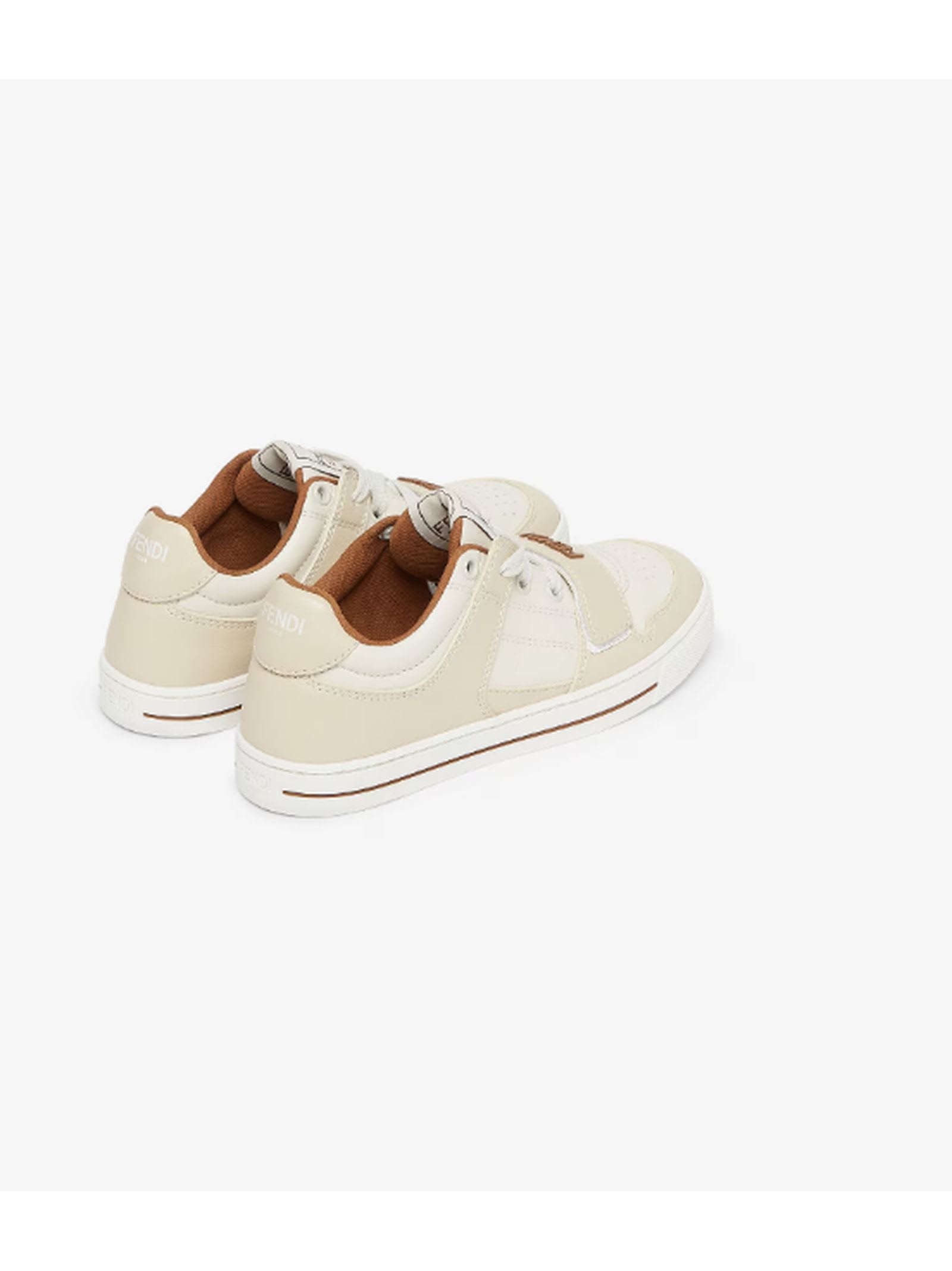 Shop Fendi Kids Sneakers White