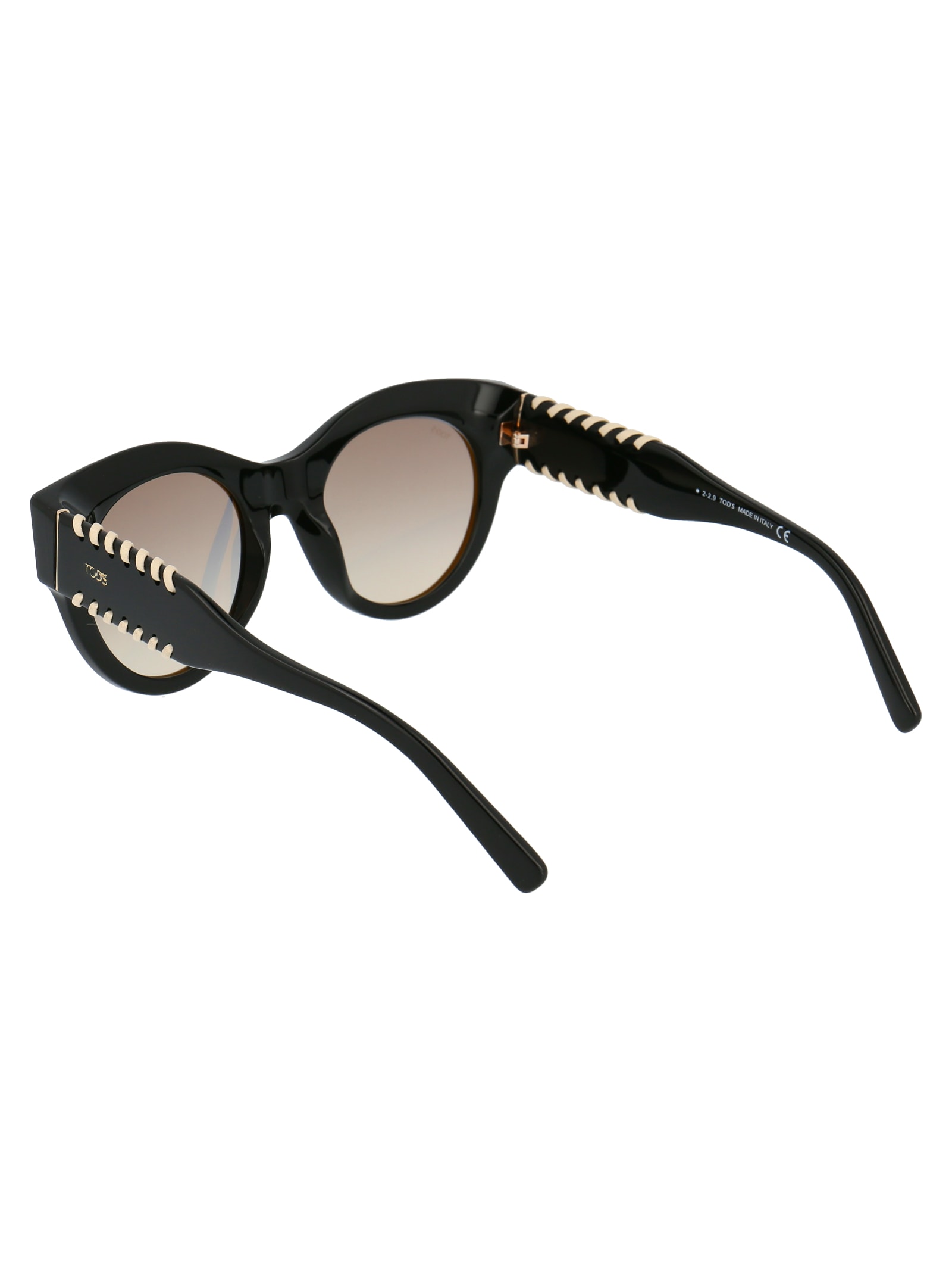 Shop Tod's To0245 Sunglasses In 01c Black