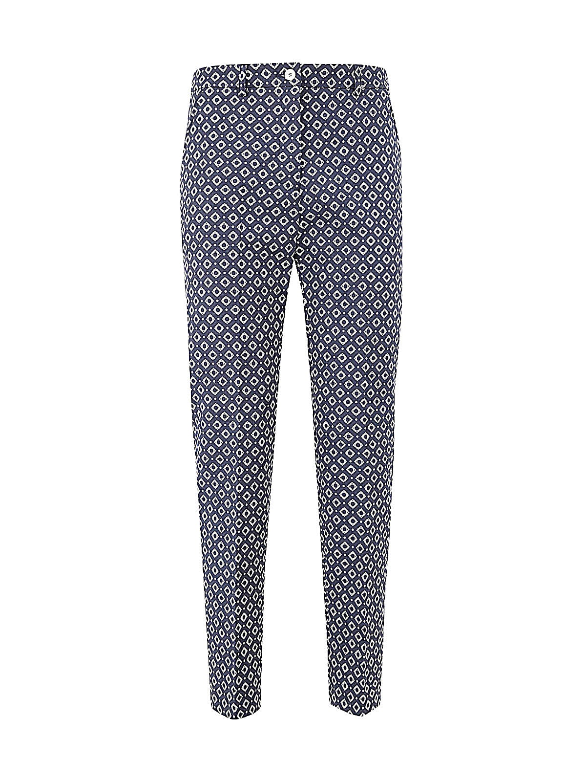Seventy Jacquard Rhombus Trousers In Blue