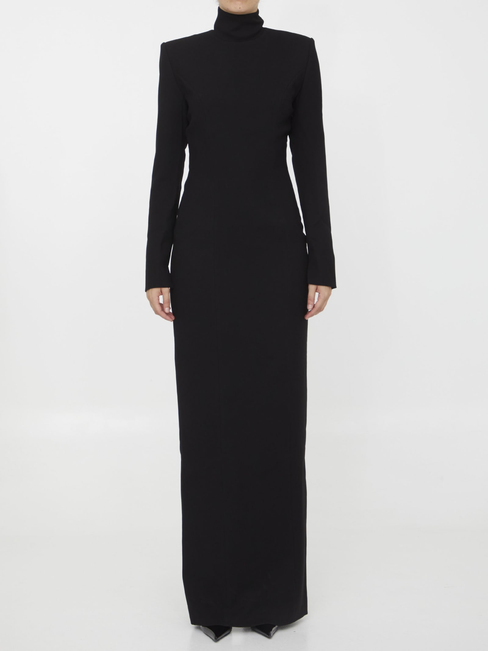 Shop Monot Cut-out Long Dress In Black