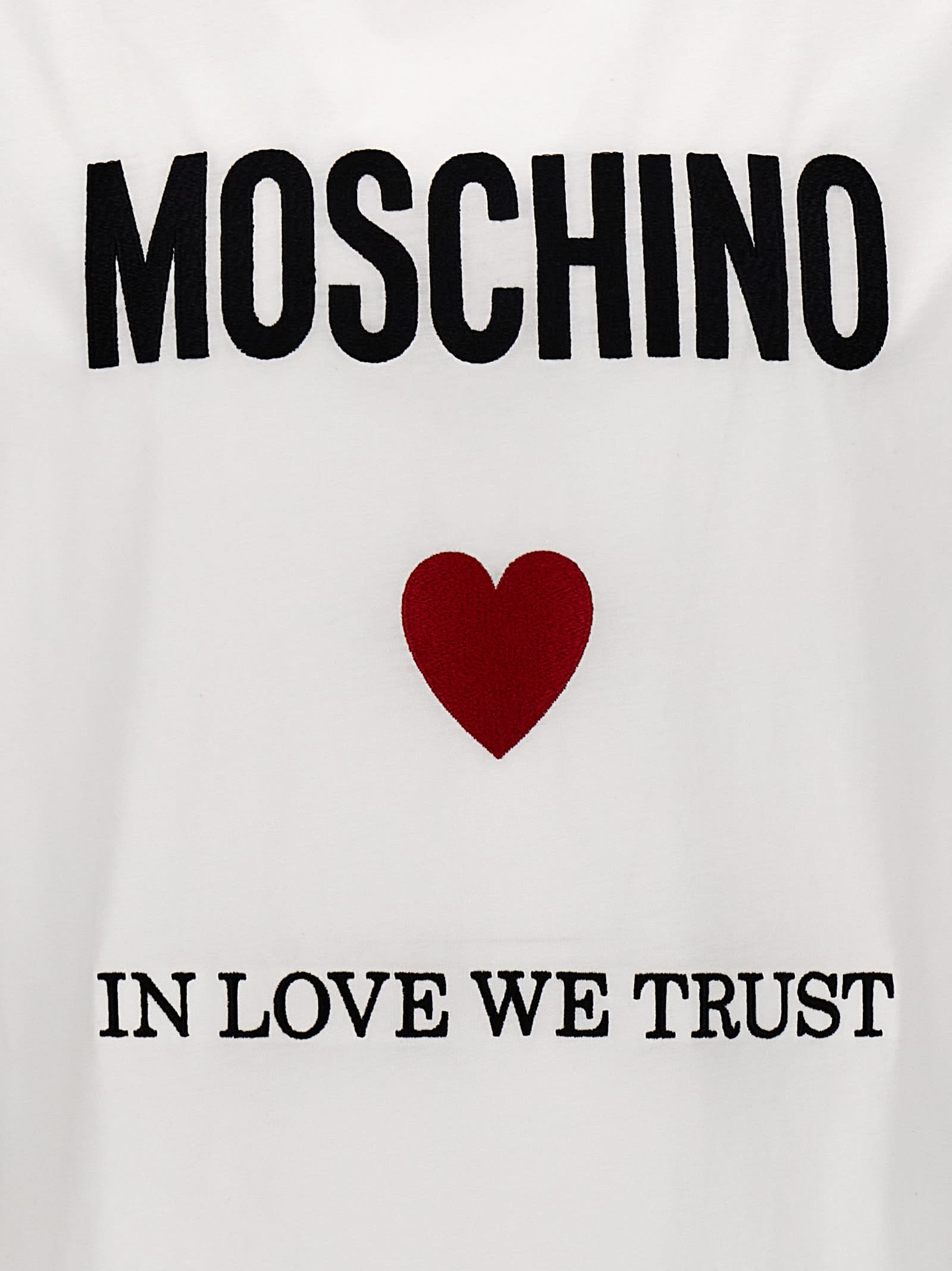 Shop Moschino In Love We Trust T-shirt In 1001