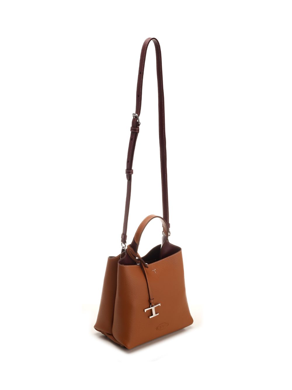 Shop Tod's T Timeless Mini Handbag In Brown