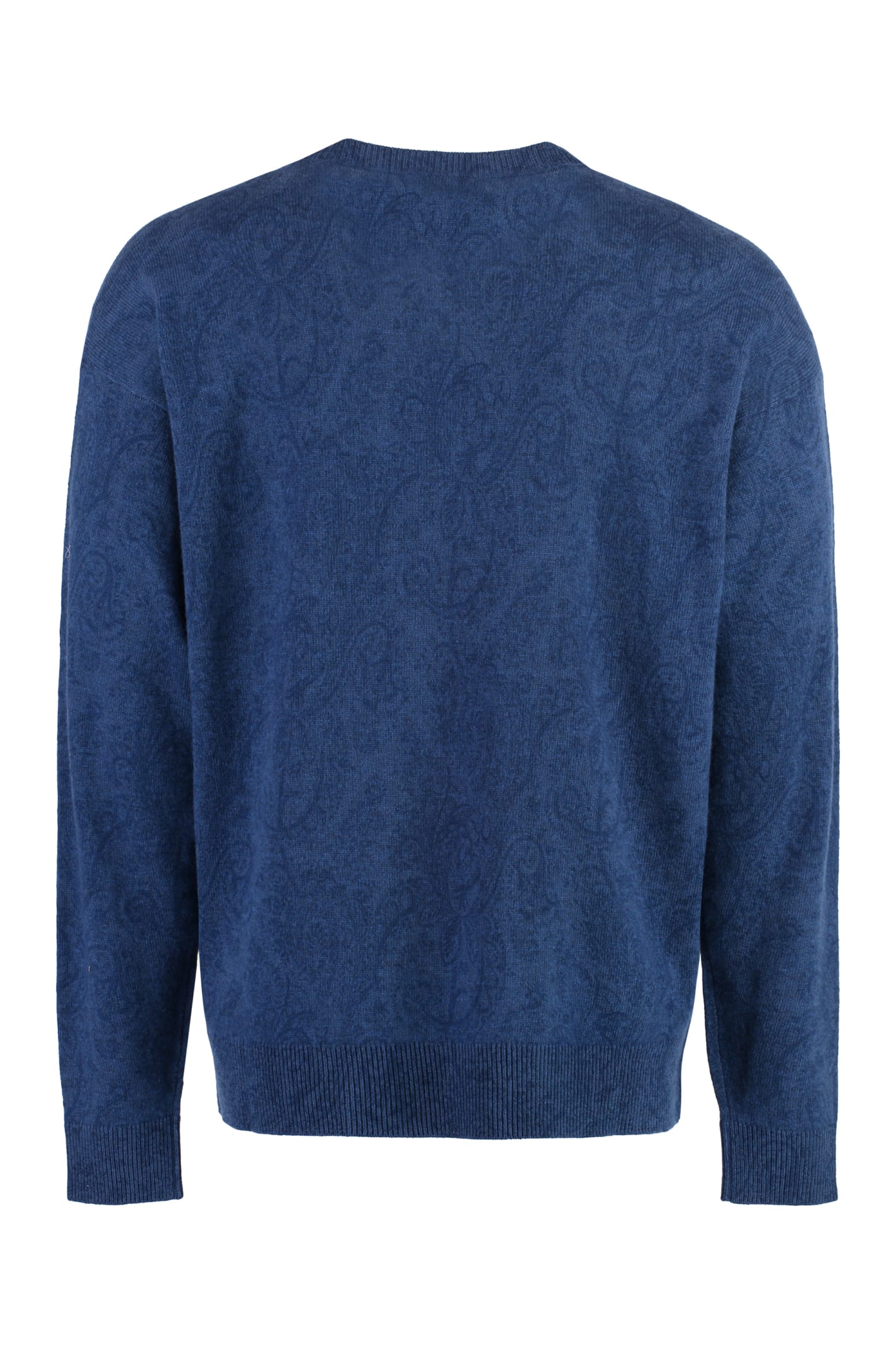 Shop Etro Crew-neck Wool Sweater In Blue