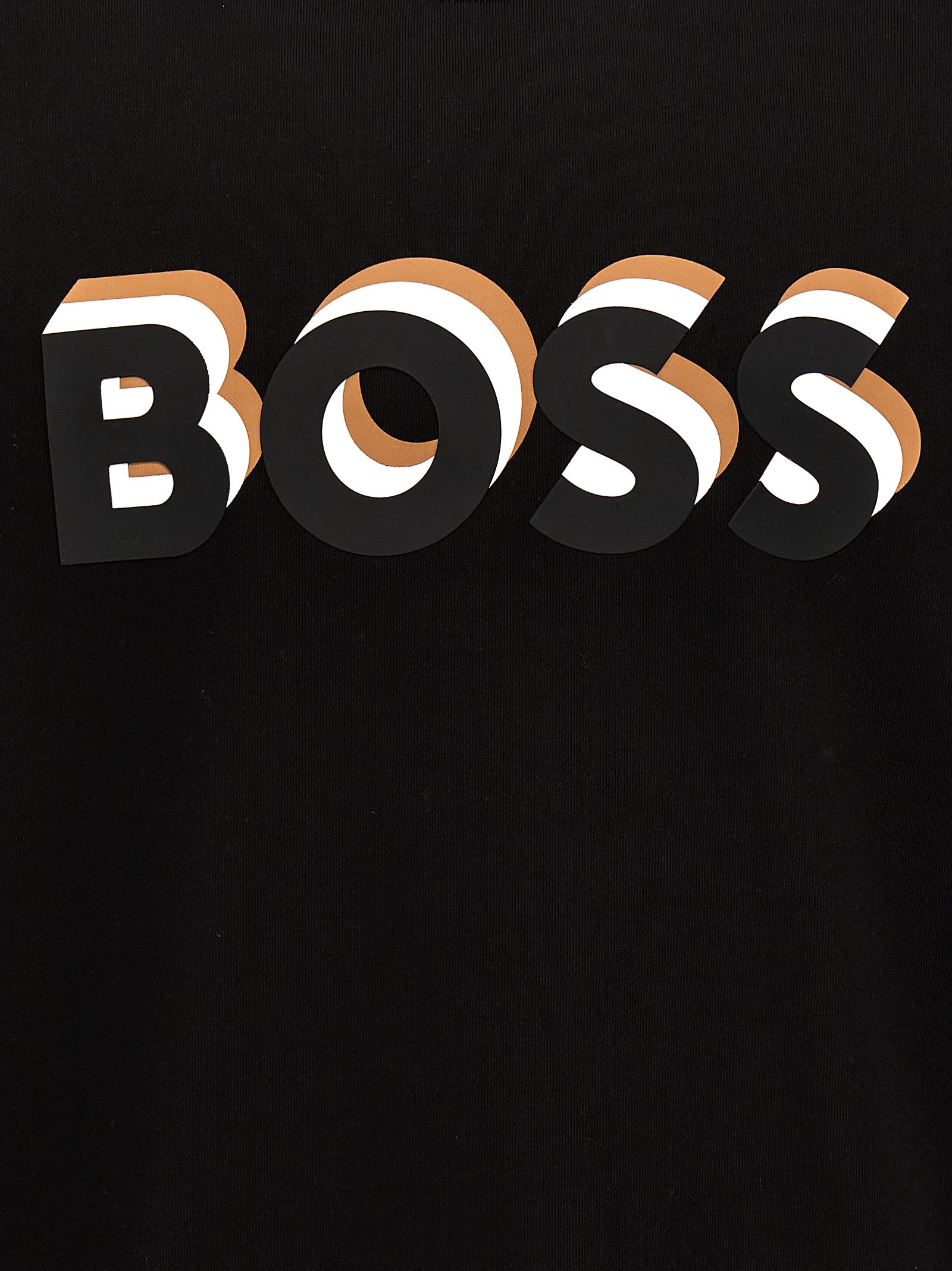 Shop Hugo Boss Logo Sweatshirt In Black