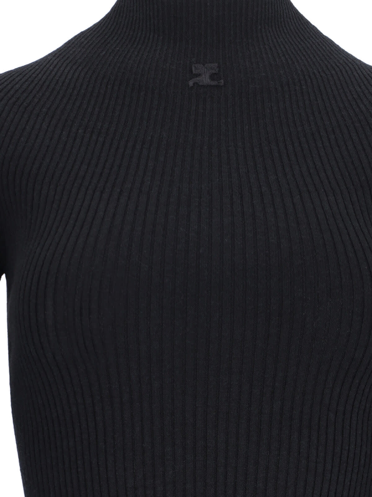 Shop Courrèges Turtle-neck Sweater In Black