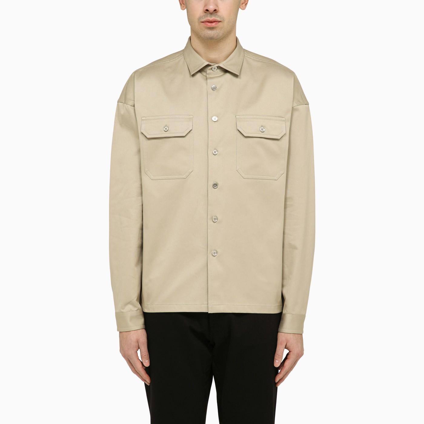 Shop Prada Rope-coloured Shirt With Pockets In Corda