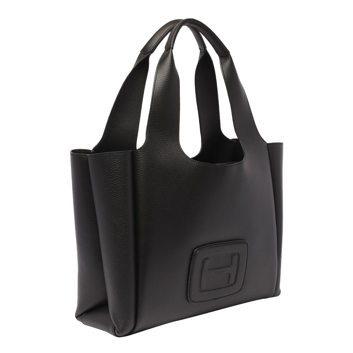 Shop Hogan Medium H Shopping Bag In Black