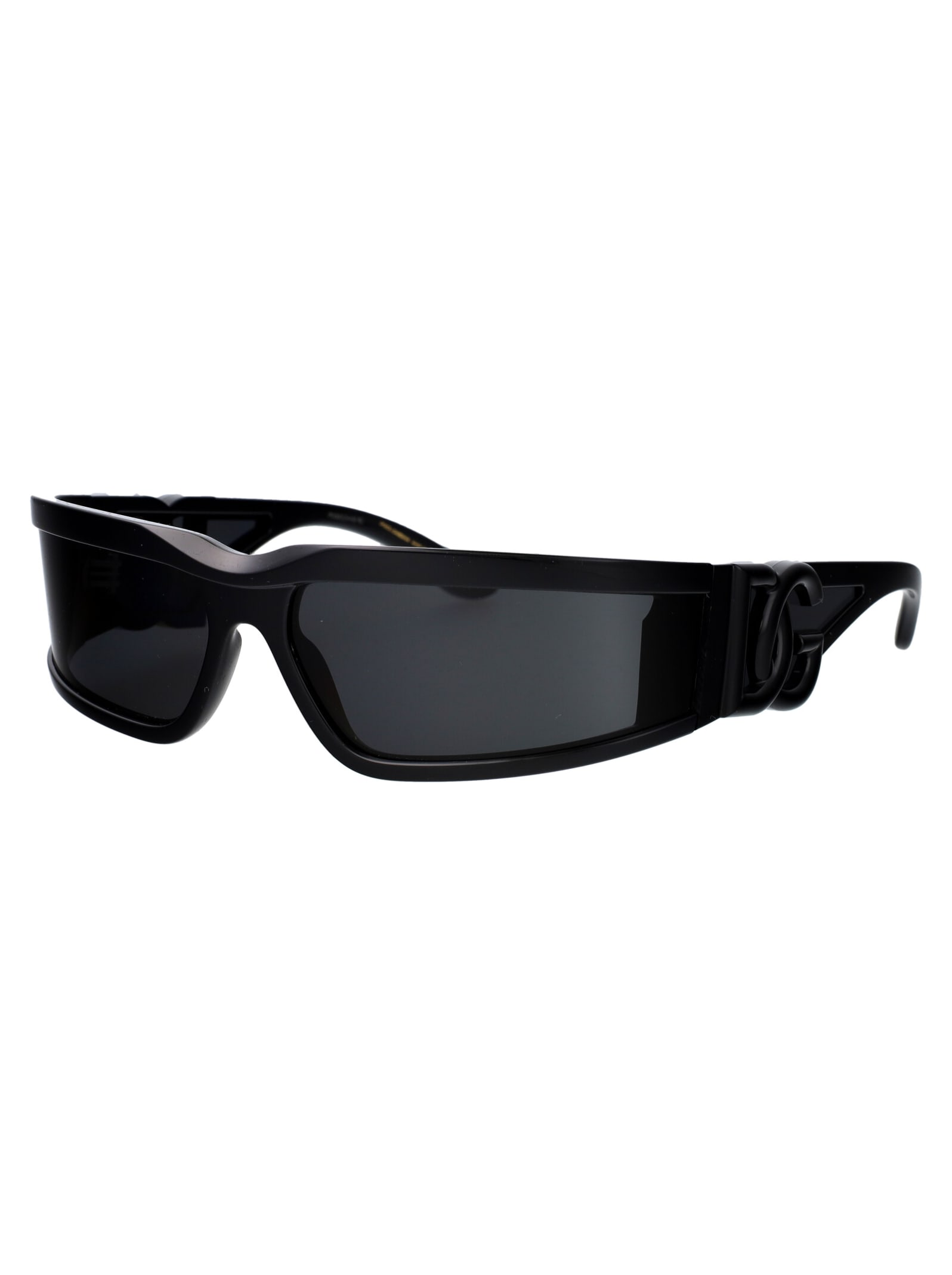 Shop Dolce &amp; Gabbana Eyewear 0dg6198 Sunglasses In 501/87 Black