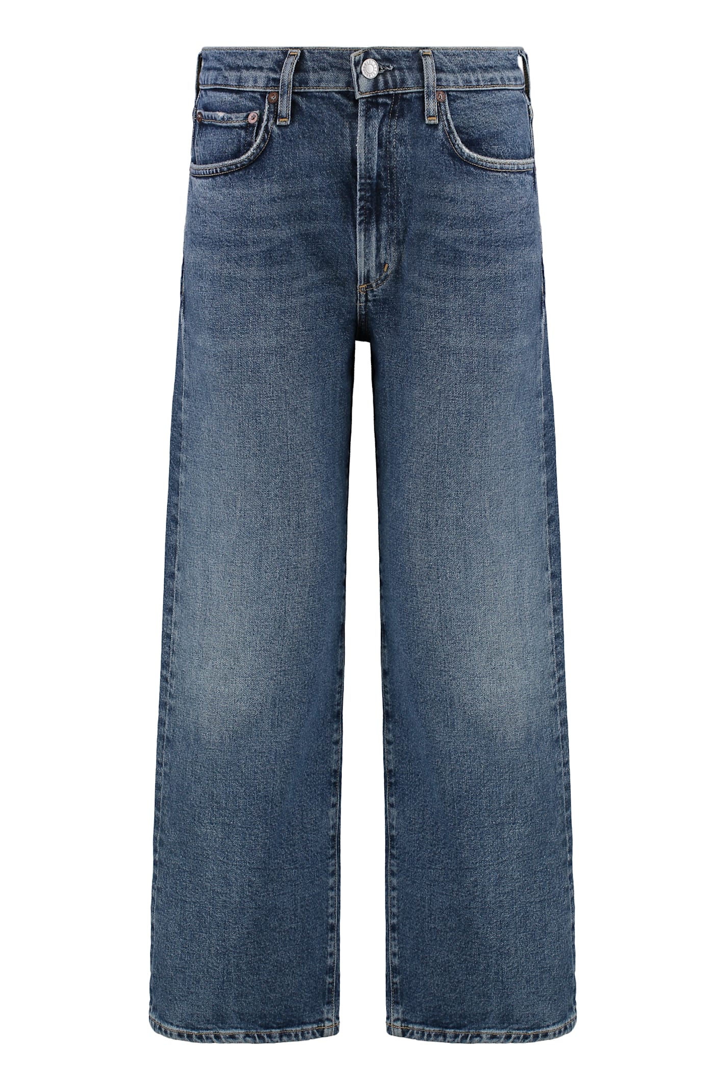 Agolde Enroll Cropped Jeans In Blue