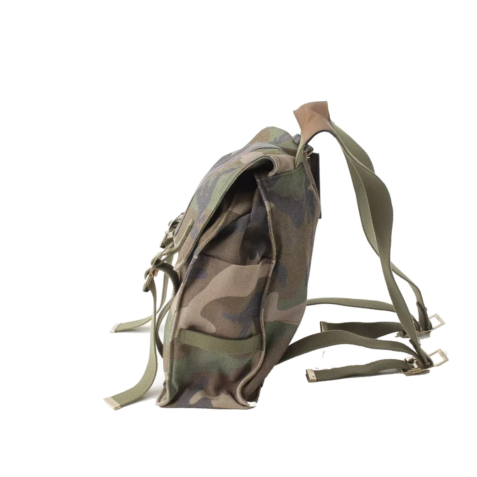 Shop Valentino Military Canvas Backpack In Green