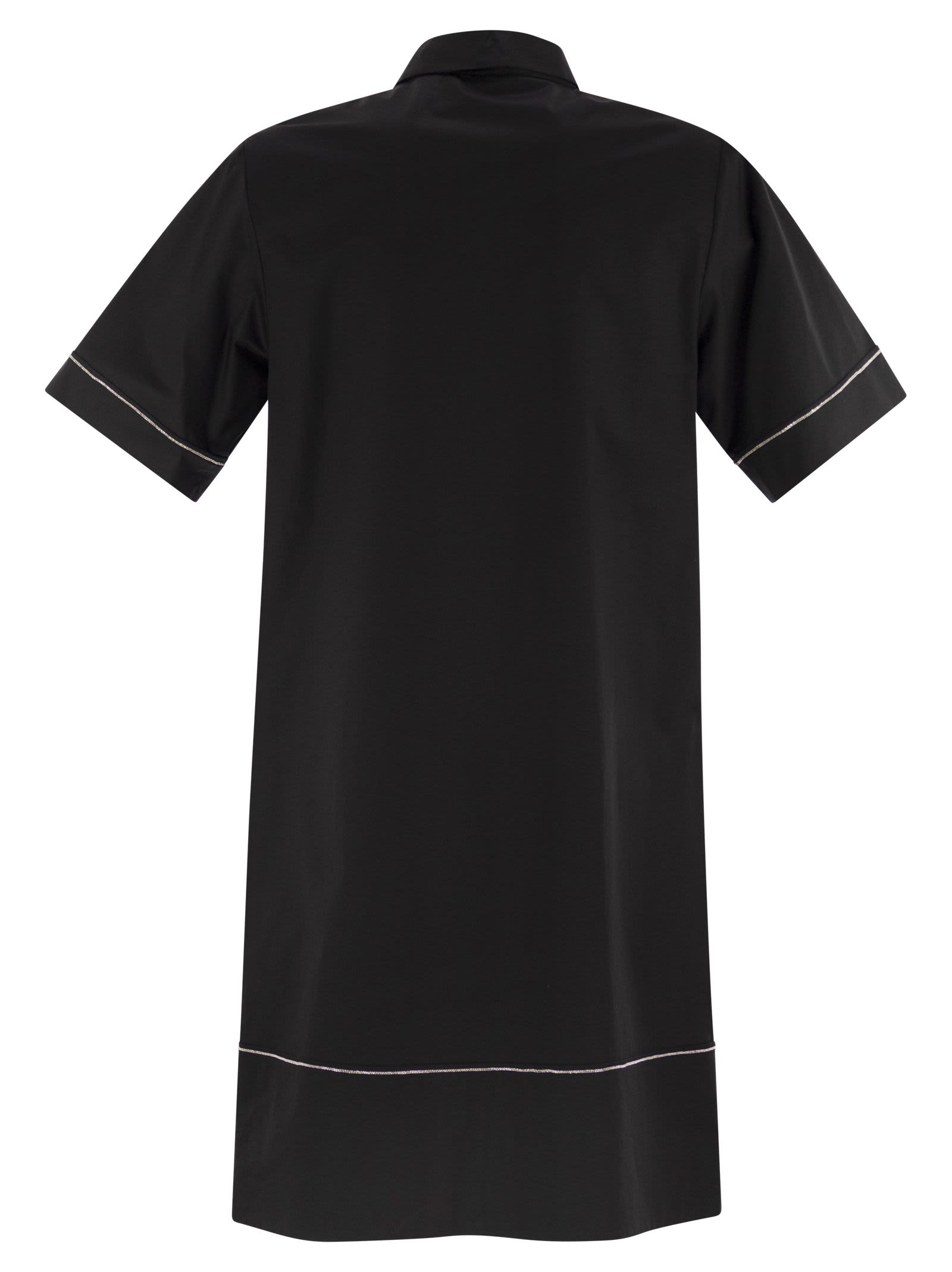 Shop Peserico Light Stretch Cotton Satin Midi Dress