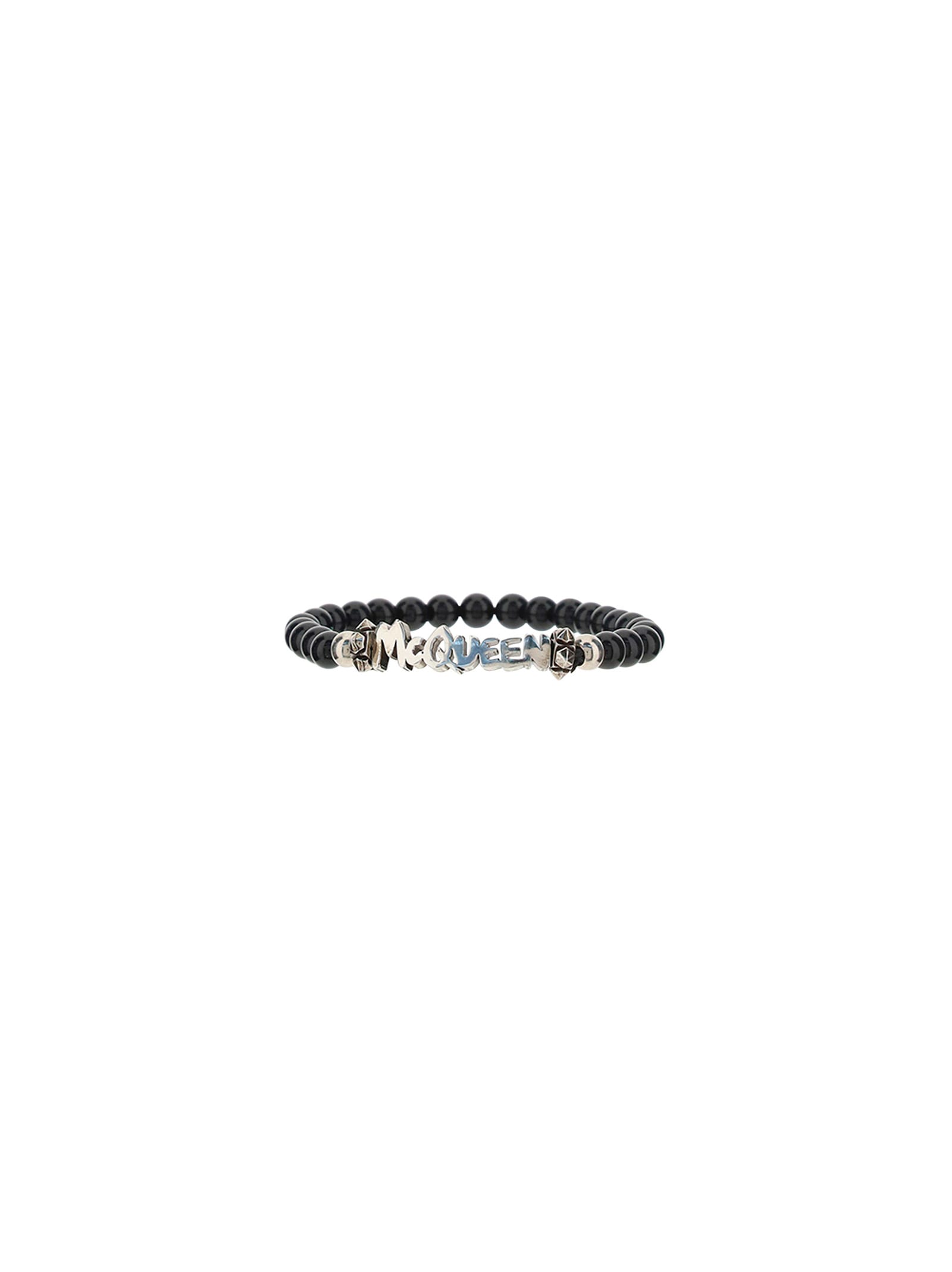 Shop Alexander Mcqueen Mcq Graf Bracelet In Black