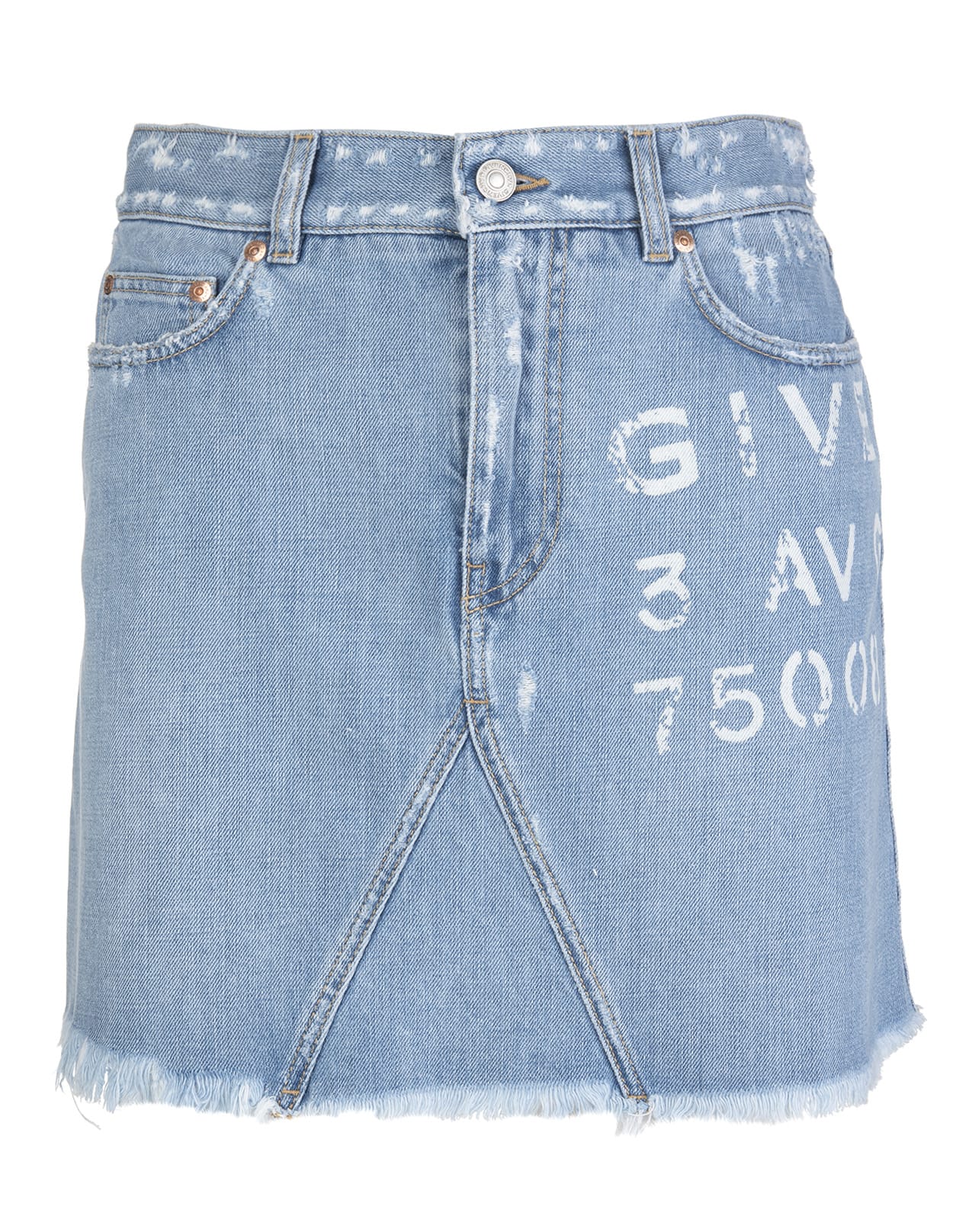 Givenchy Atelier Delave Blue Mini Skirt