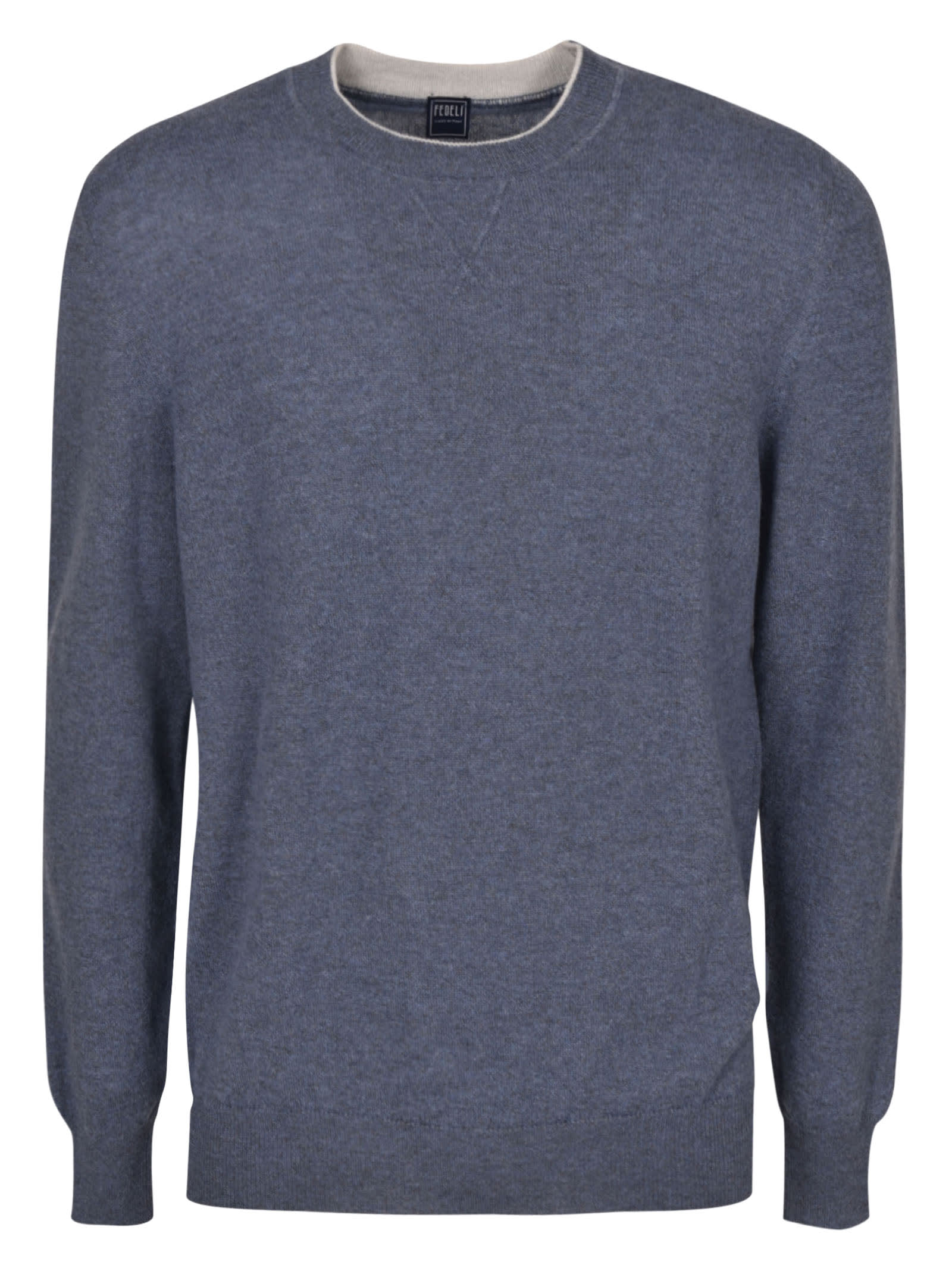 Fedeli Round Neck Sweater In Blue