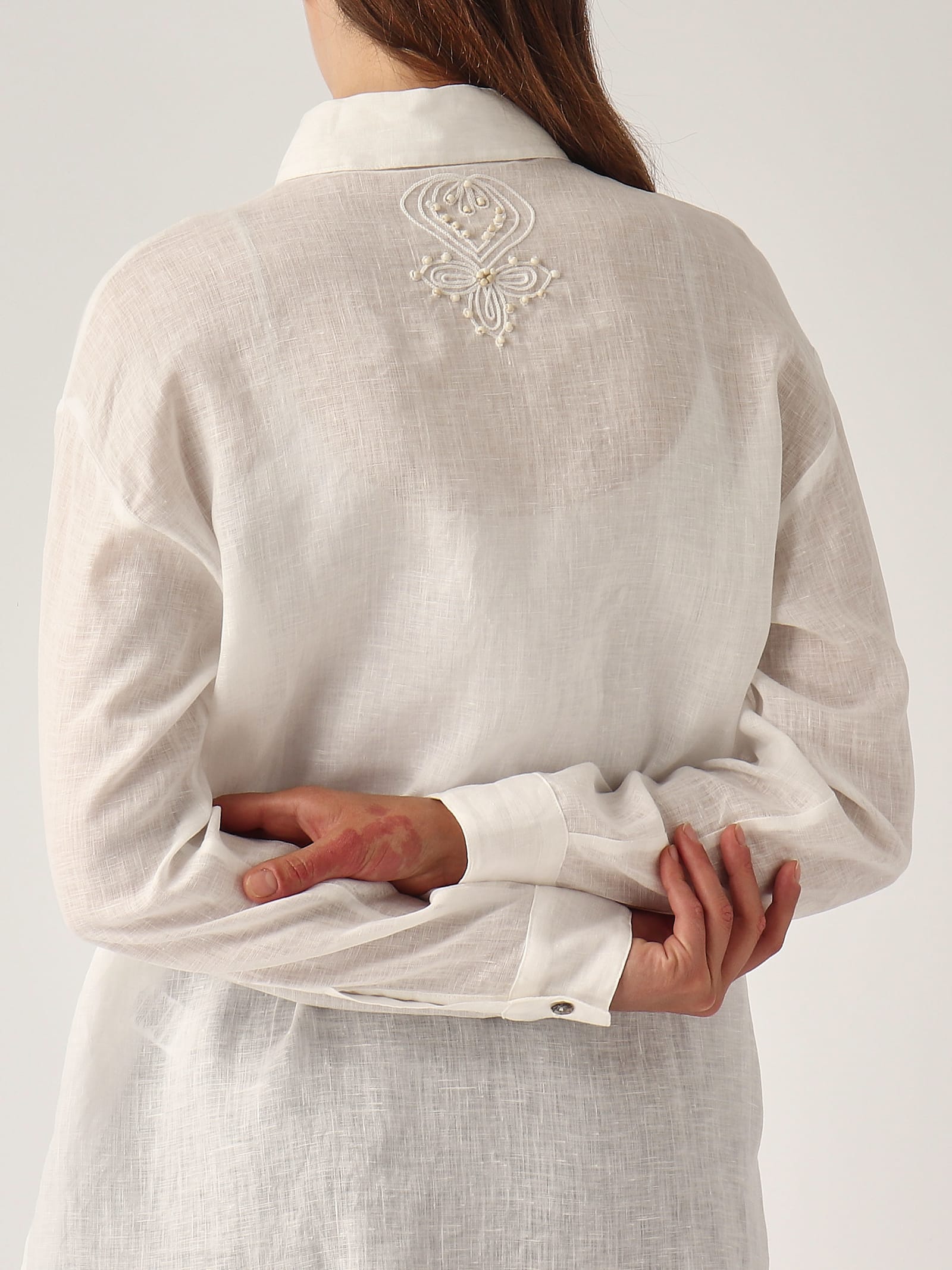 Maliparmi Camicia Summer Linen Shirt In Neutral