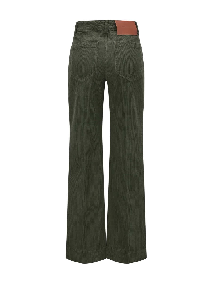 Victoria Beckham Pants Alina In Green