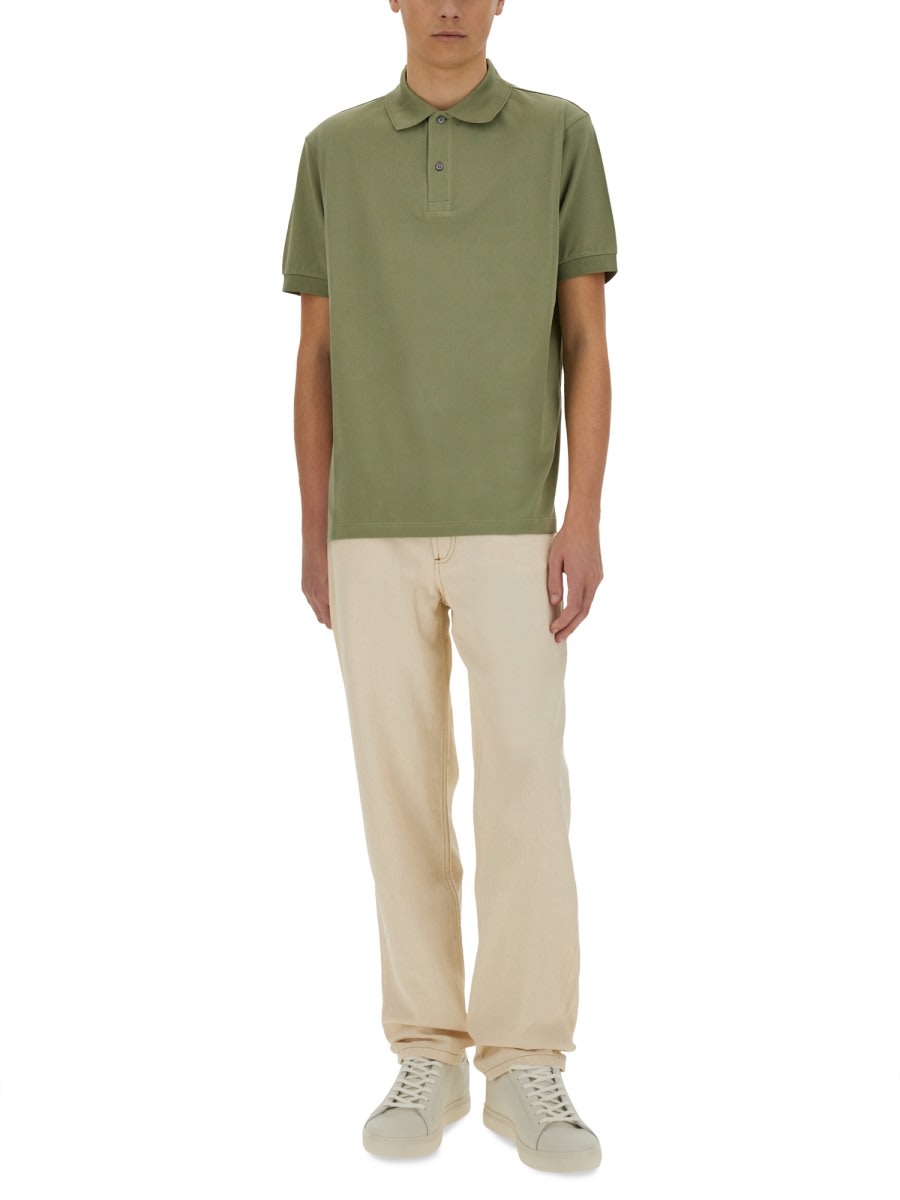 Shop Paul Smith Cotton Polo In Military Green
