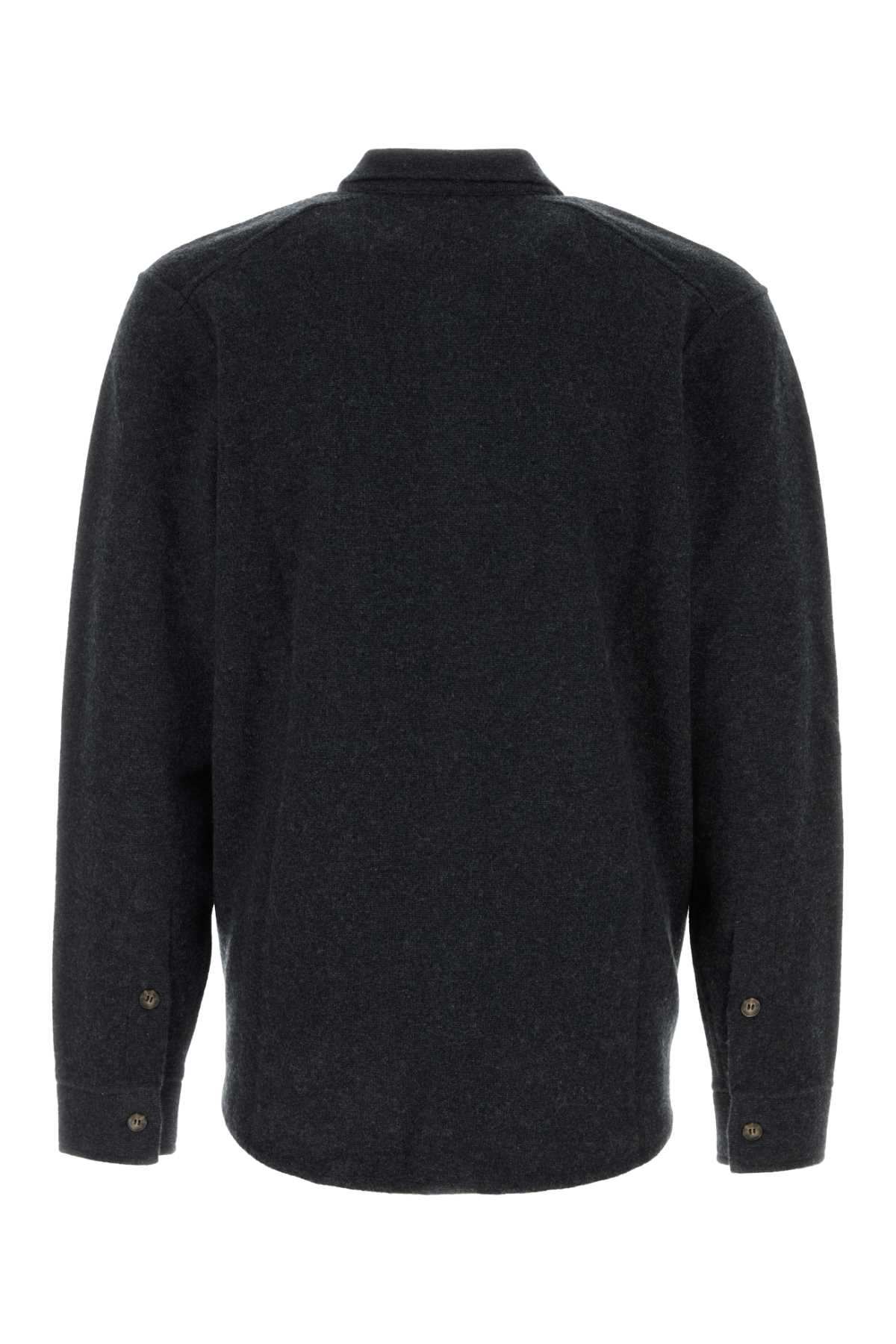 Le Kasha Midnight Blue Cashmere Minsk Shirt In Black