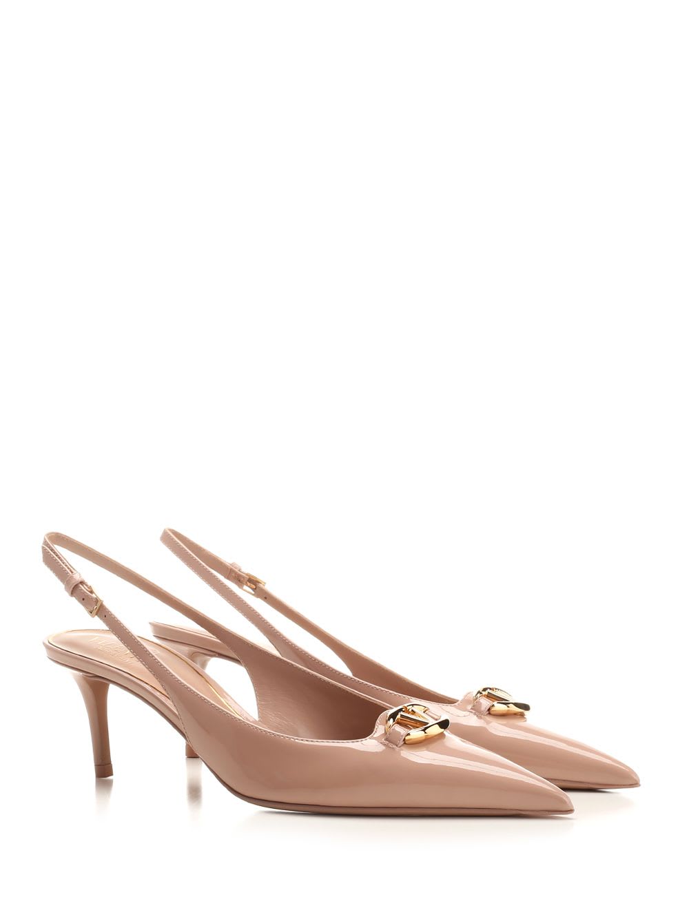 Shop Valentino Vlogo The Bold Edition Slingback Pumps In Beige