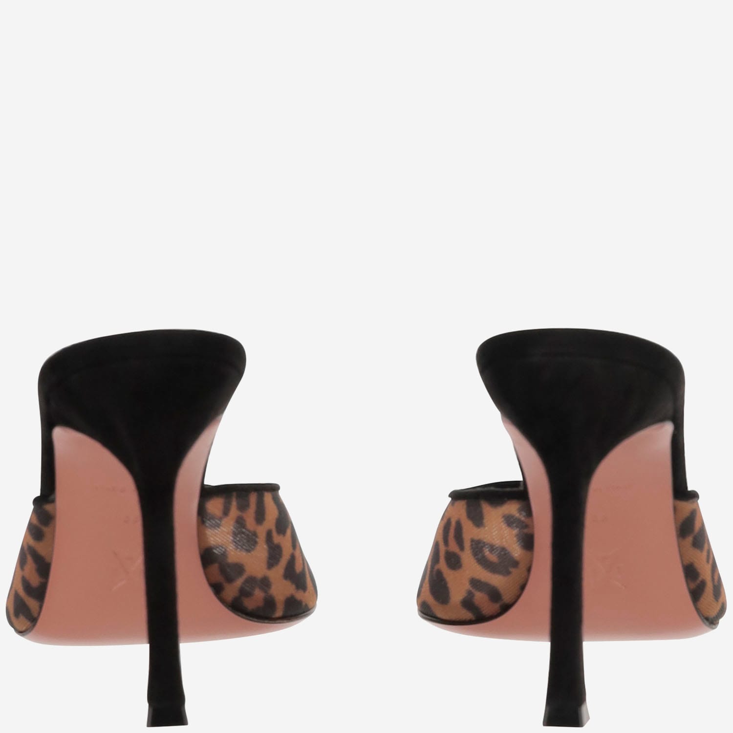 Amina Muaddi Alexa Mesh Mules In Brown