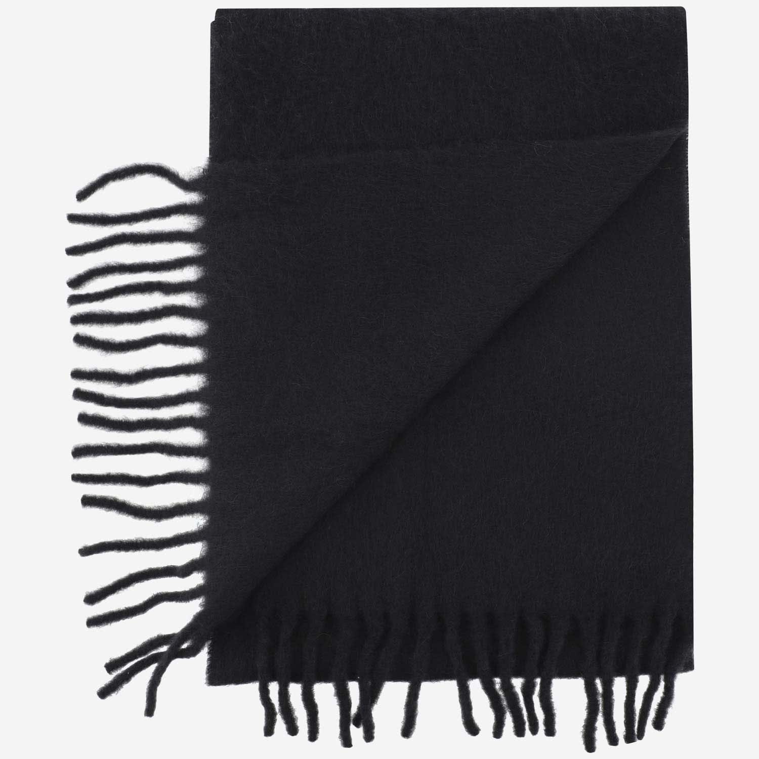 Ami Alexandre Mattiussi Alpaca Blend Scarf In Black