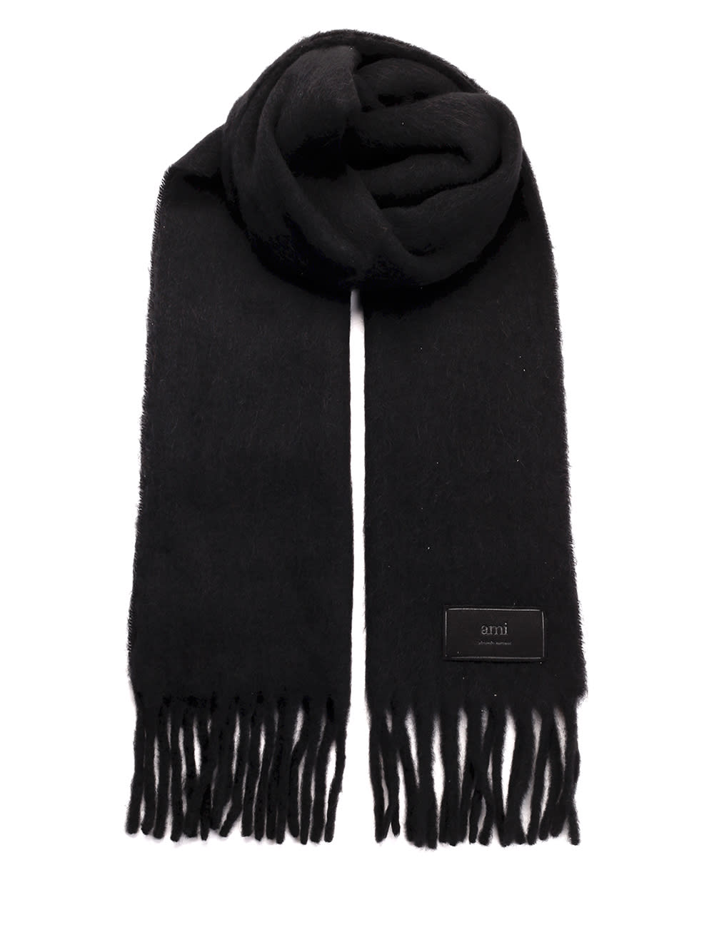 Black Scarf With Fringes