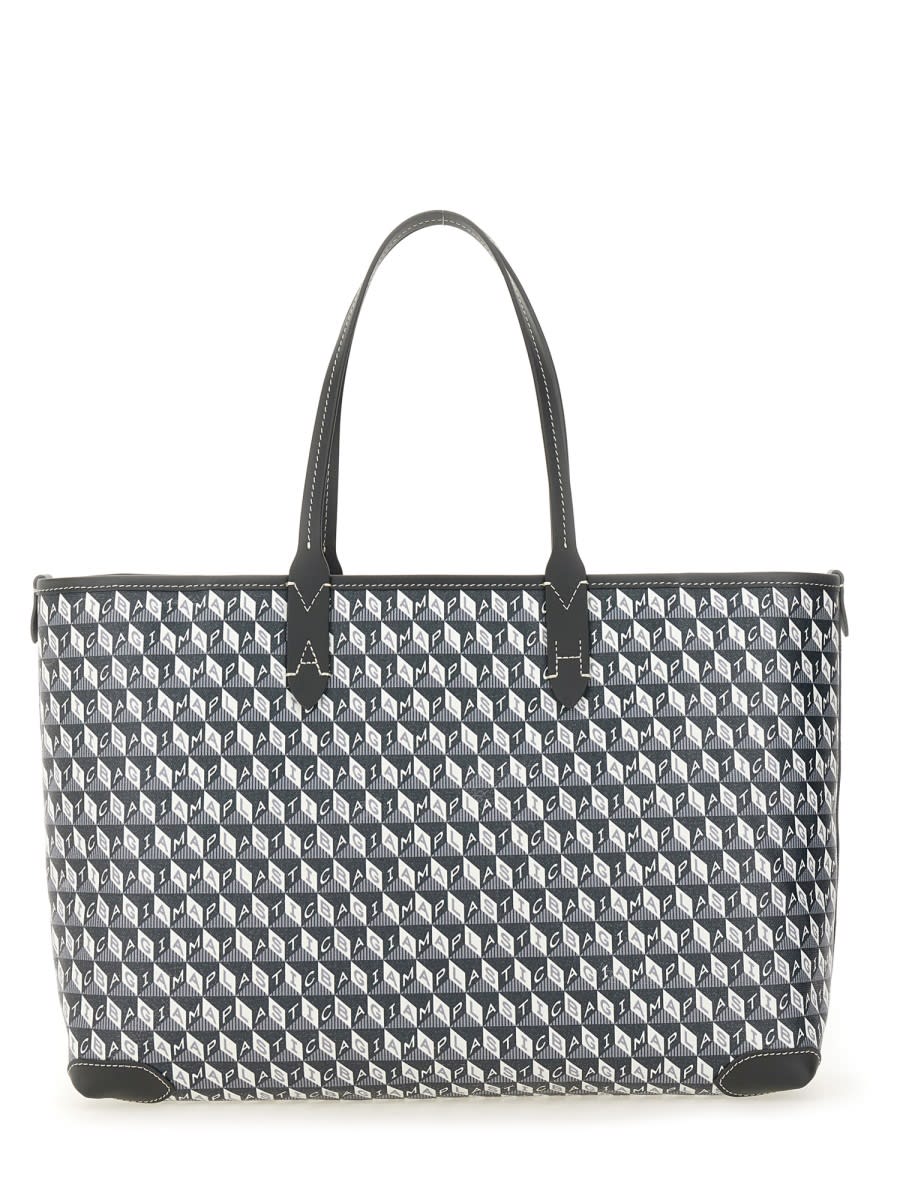 Shop Anya Hindmarch I Am A Plastic Bag Tote Bag Small In Grey