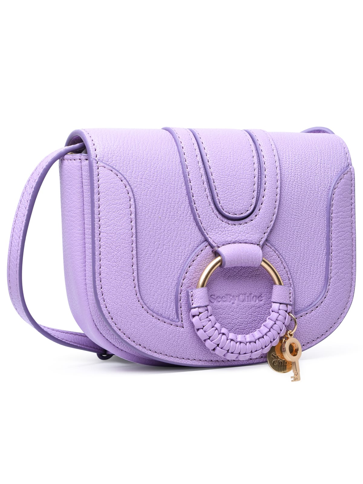 Shop See By Chloé Hana Small Lilac Leather Bag In Lilla