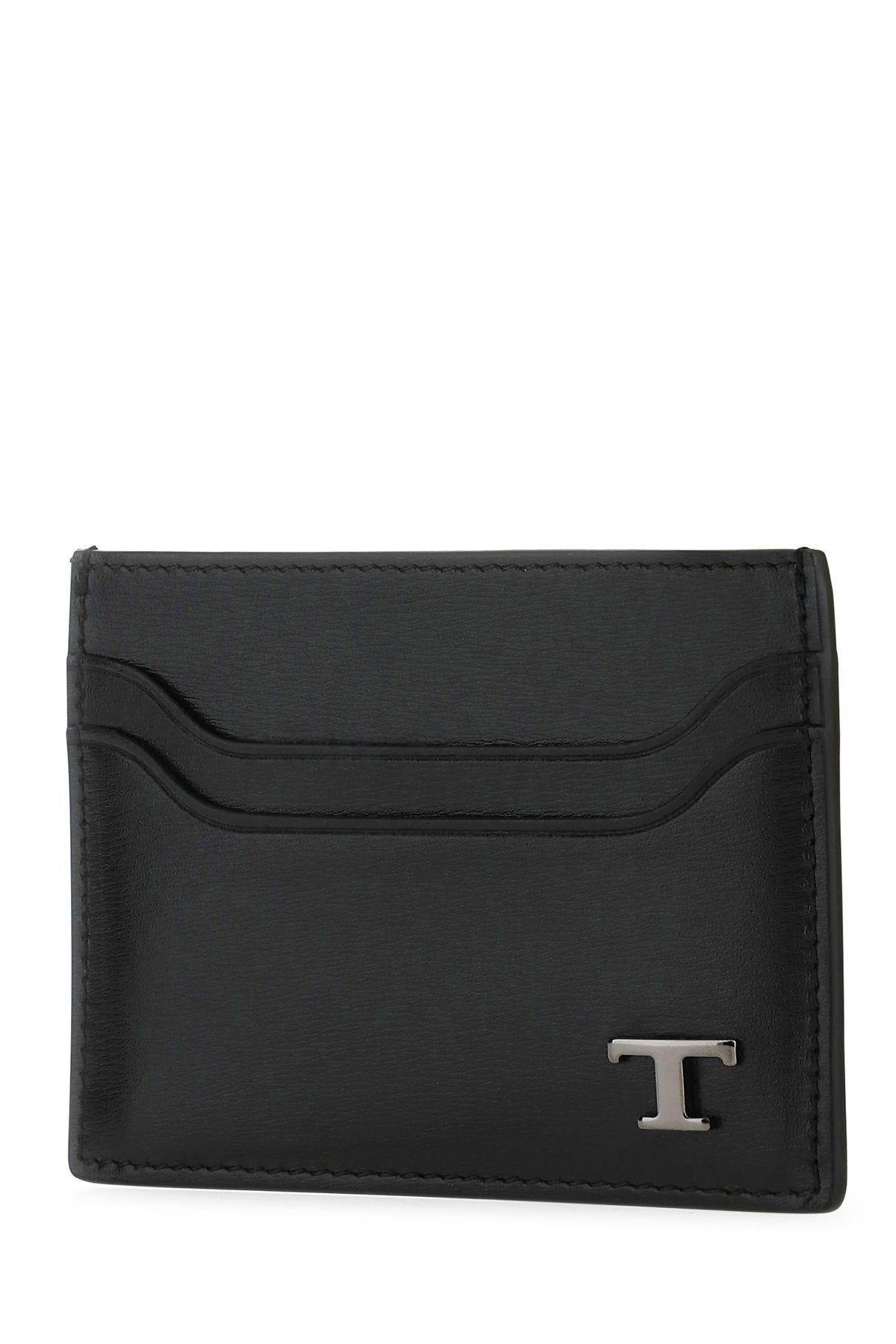 Shop Tod's Black Leather Card Holder Tods