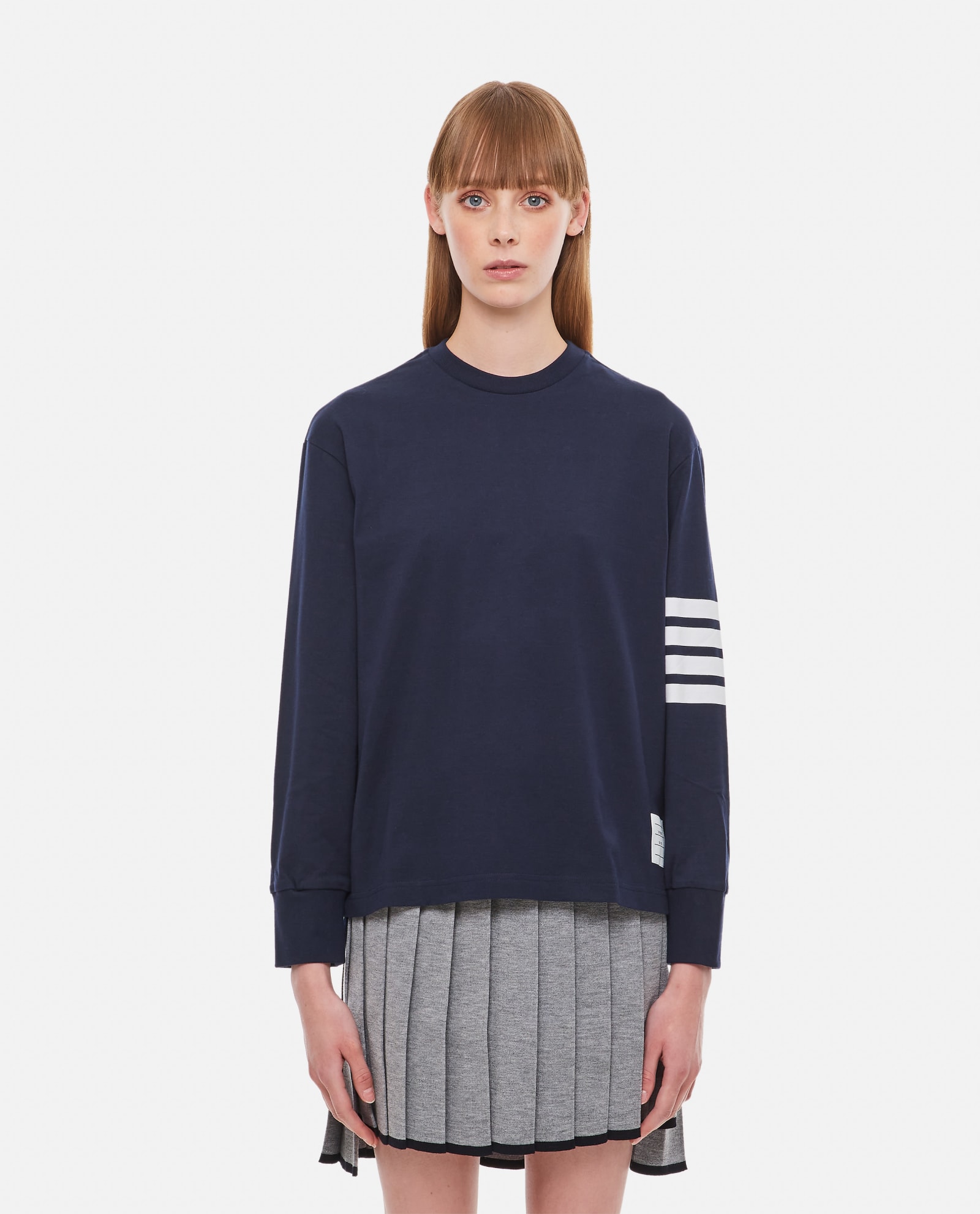 THOM BROWNE LONG SLEEVE RUGBY T-SHIRT