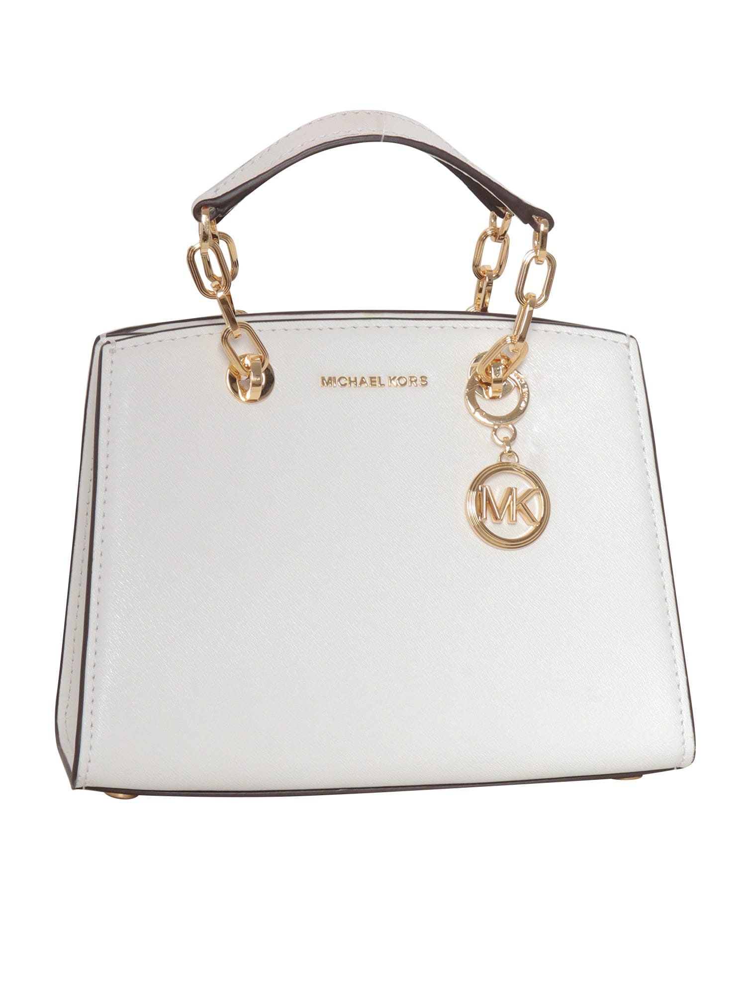Shop Michael Kors White Xbody Handbag