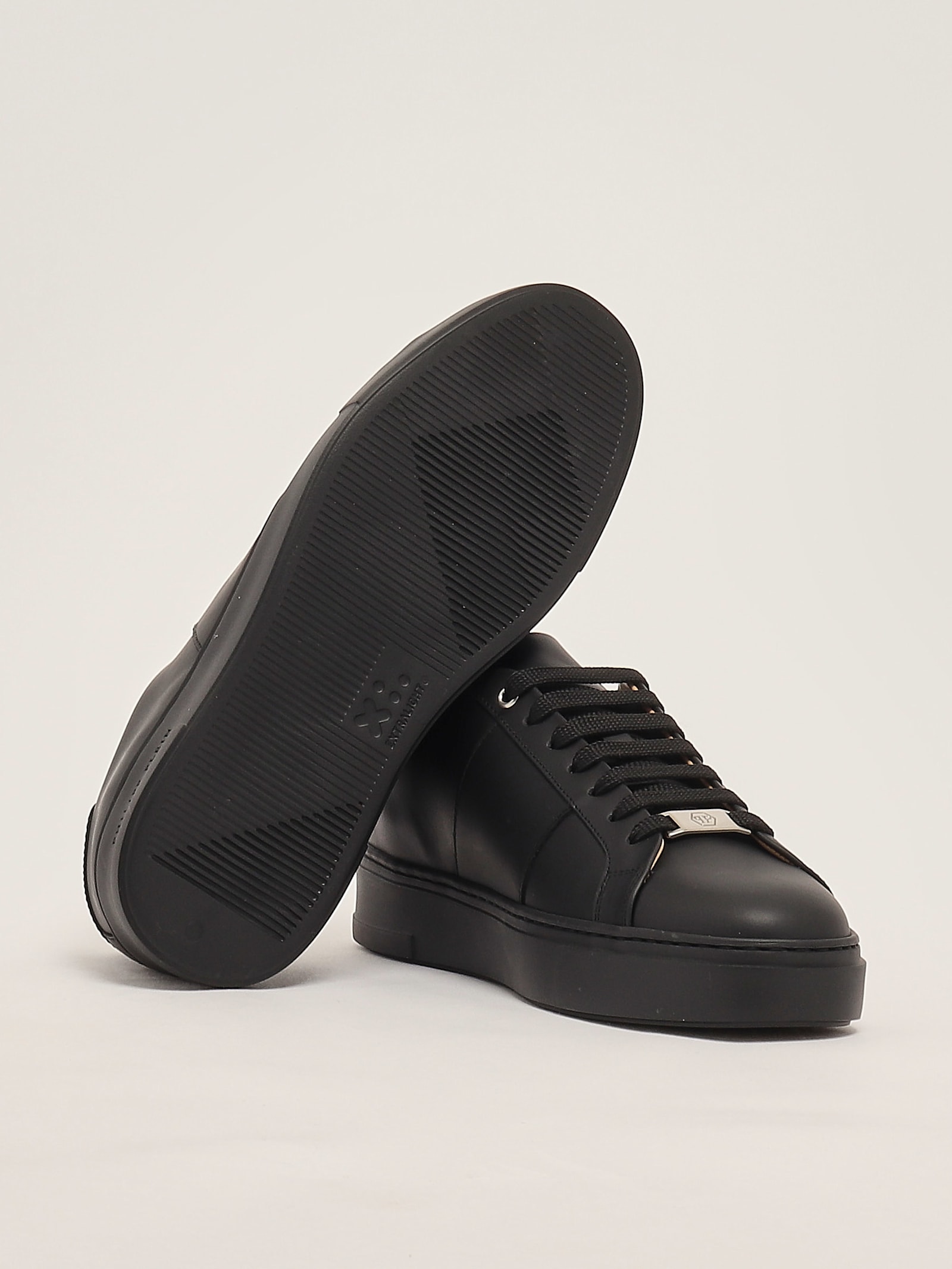 Philipp Plein Lo-top Nappa Sneaker In Black