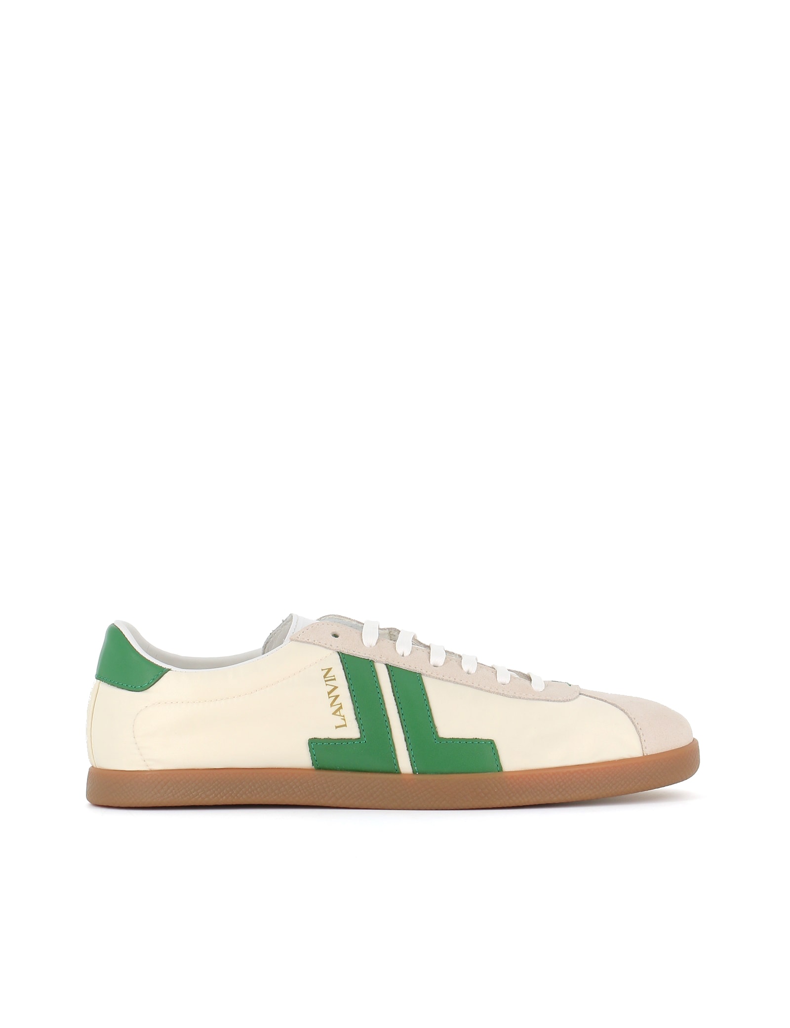 lanvin 皮革&麂皮低帮运动鞋 in 0240 ecrugr | modesens