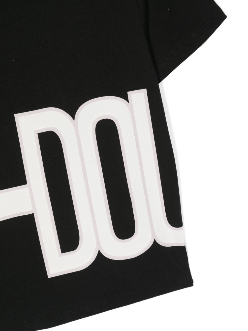 Shop Douuod T-shirt Con Logo In Black