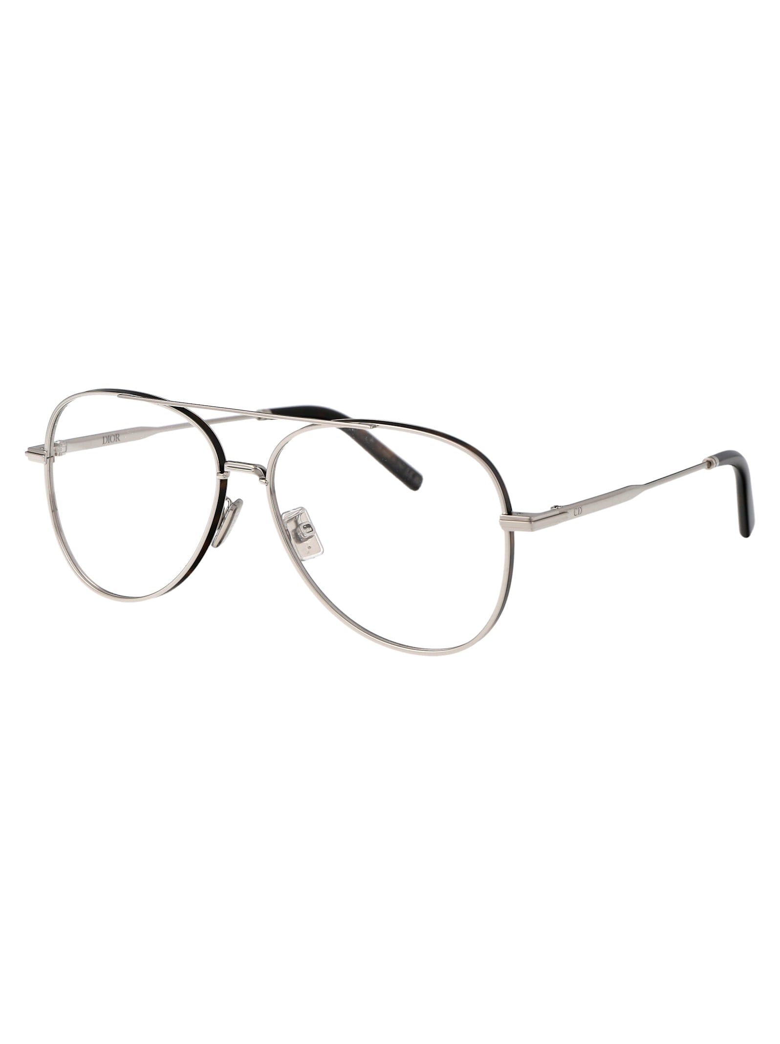 Shop Dior Blacksuito A2u Glasses In F000 Shiny Palladium