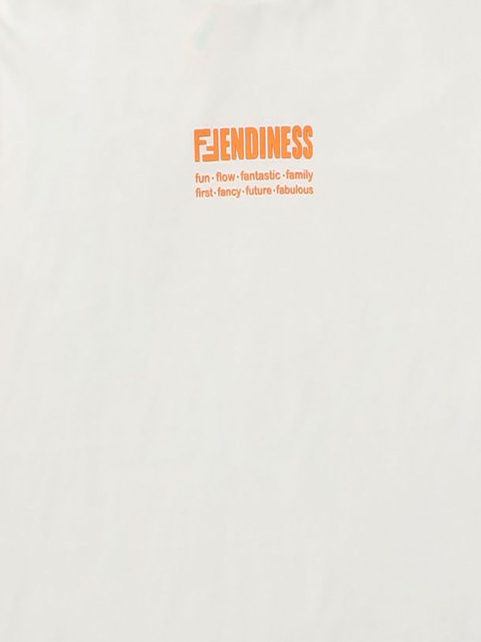 Fendi White Cotton Tshirt