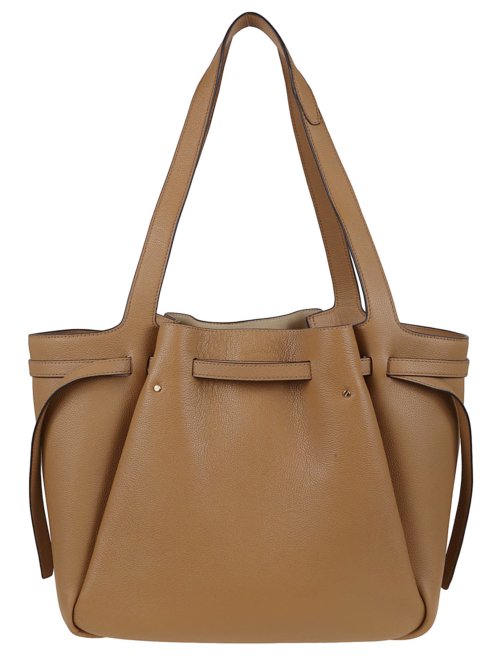 Tory Burch Sophisticated Cow Leather Shopper Bag In Brown