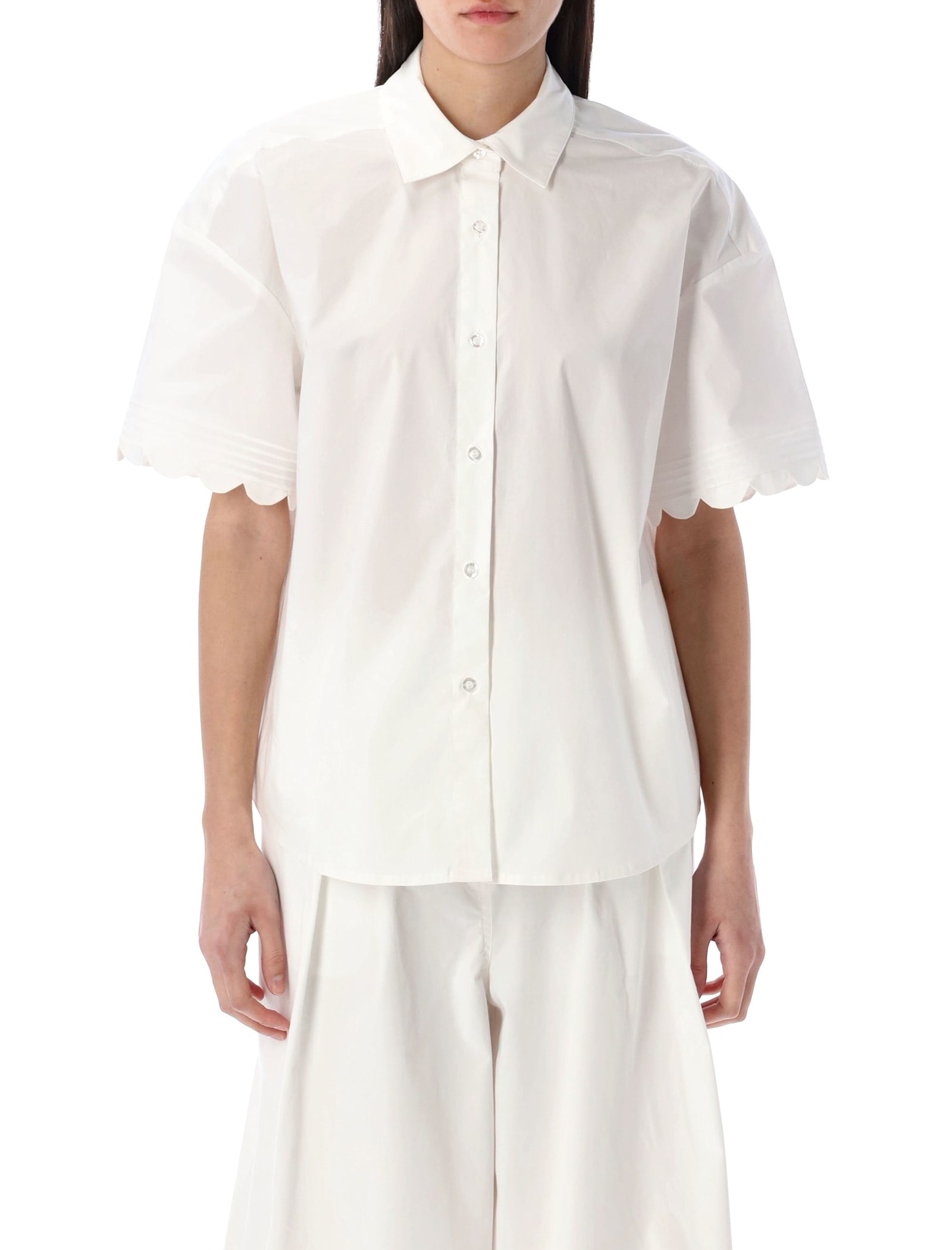 The Garment Cyprus Scallop Shirt In White