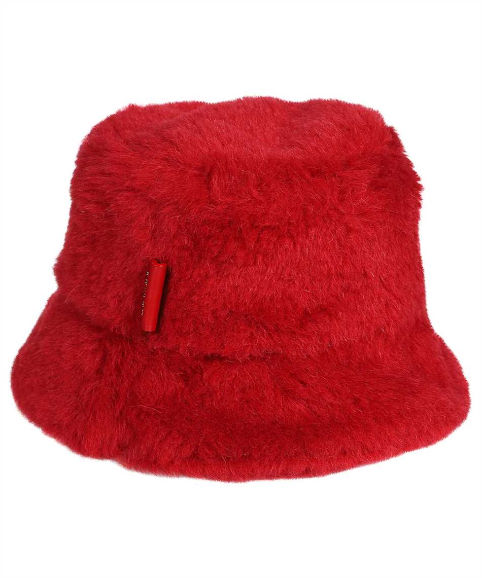 Max Mara Figura Wool And Silk Teddy Bucket Hat In Red