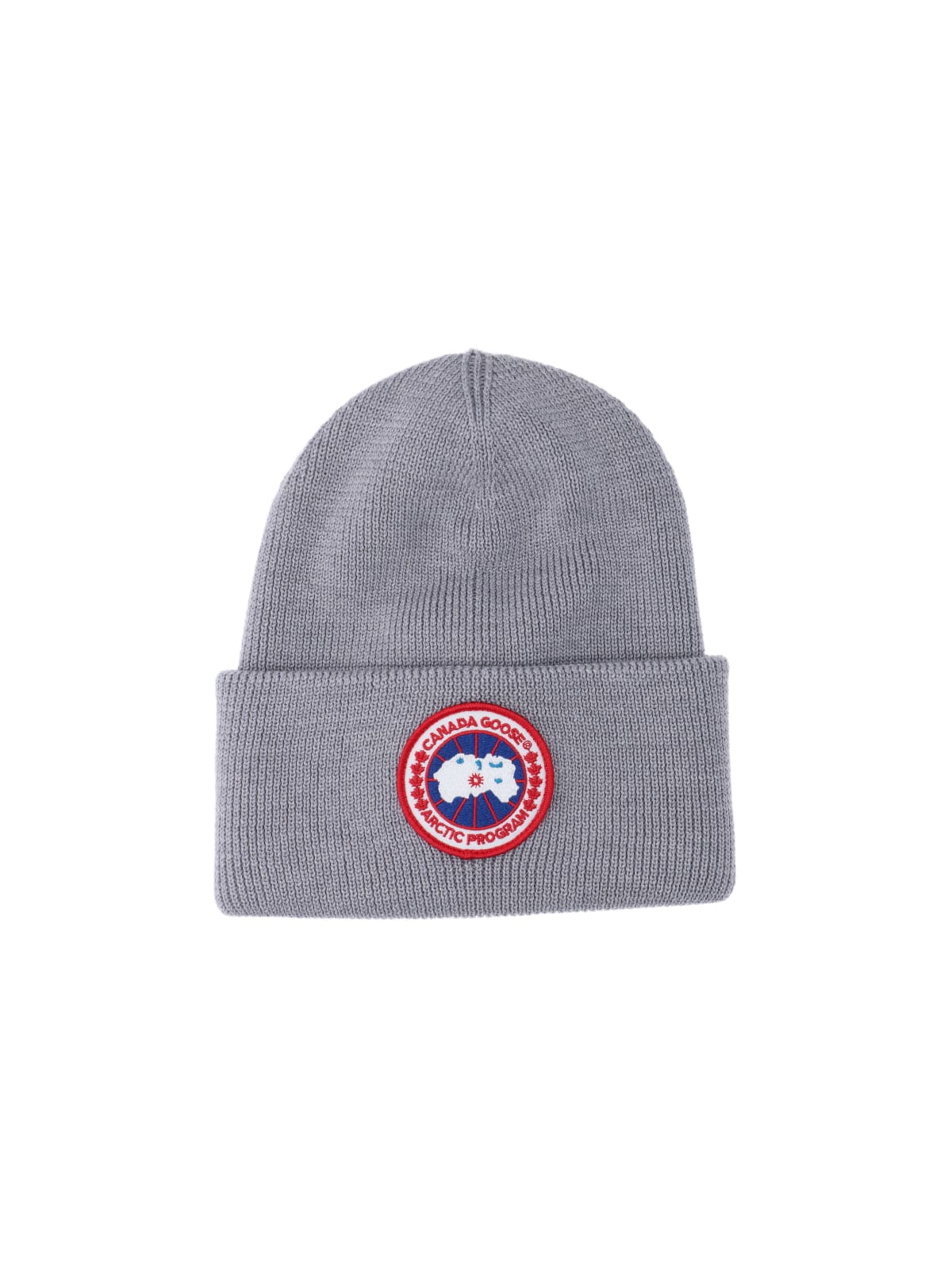 Shop Canada Goose - Logo Beanie In Grigio