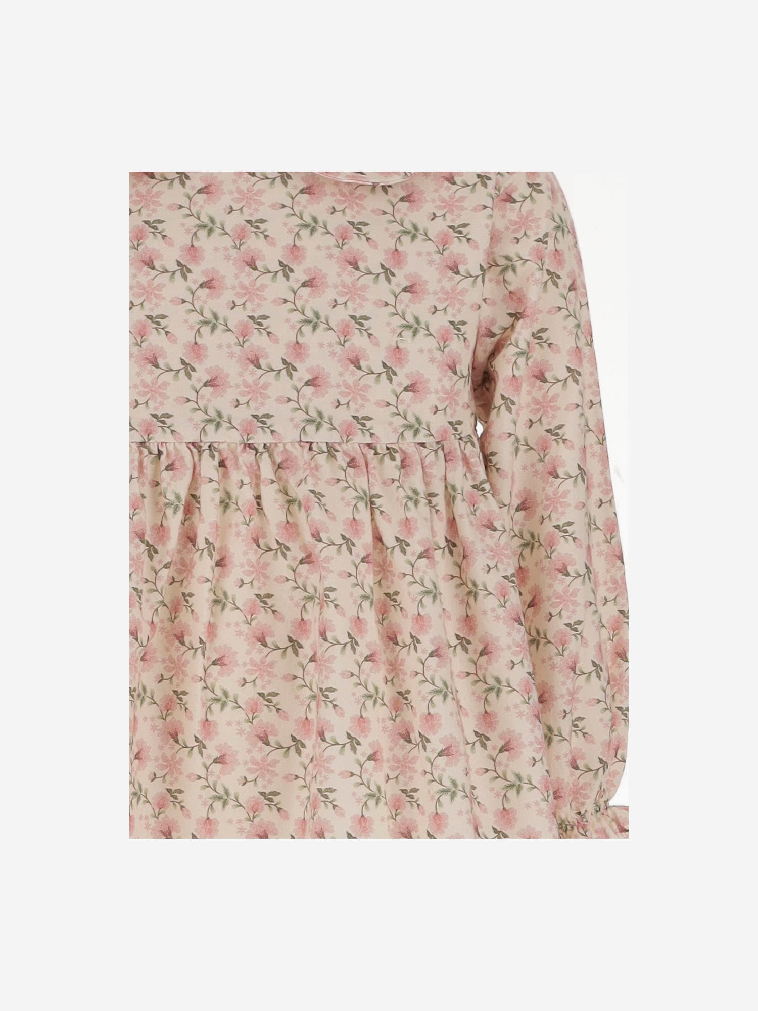 Babe &amp; Tess Cotton Dress With Floral Pattern In Red
